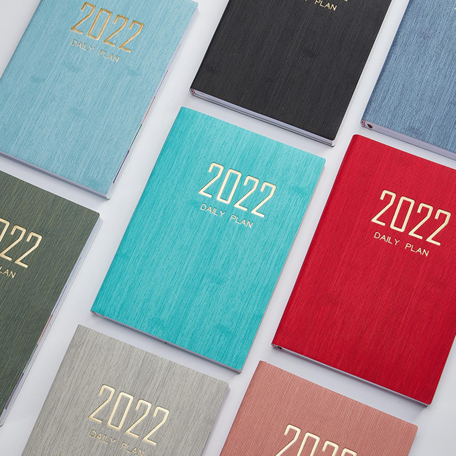 Daily Notebook W/ 12 Months Time Noting Portable Weekly Monthly for School Blue