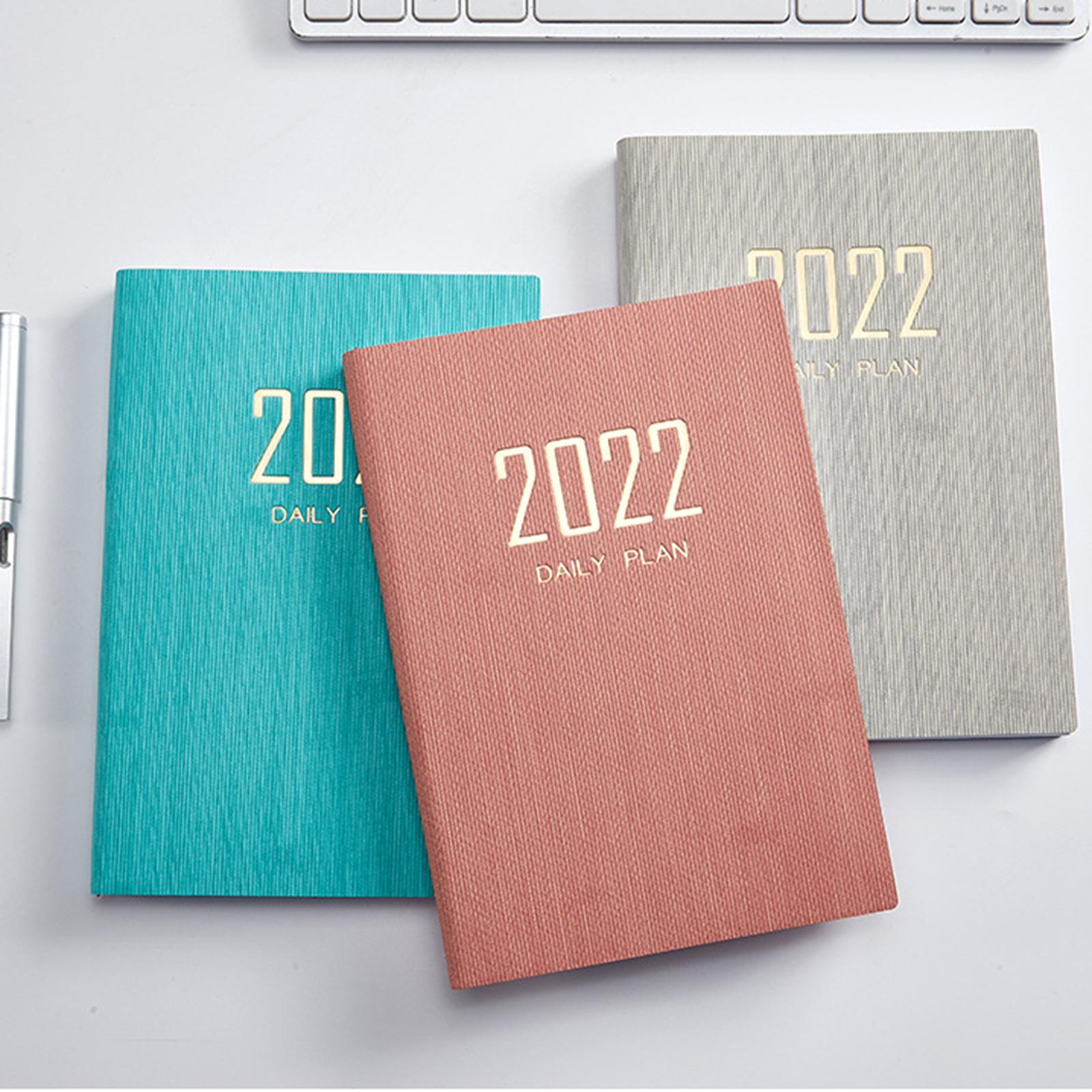 Daily Notebook W/ 12 Months Time Noting Portable Weekly Monthly for School White