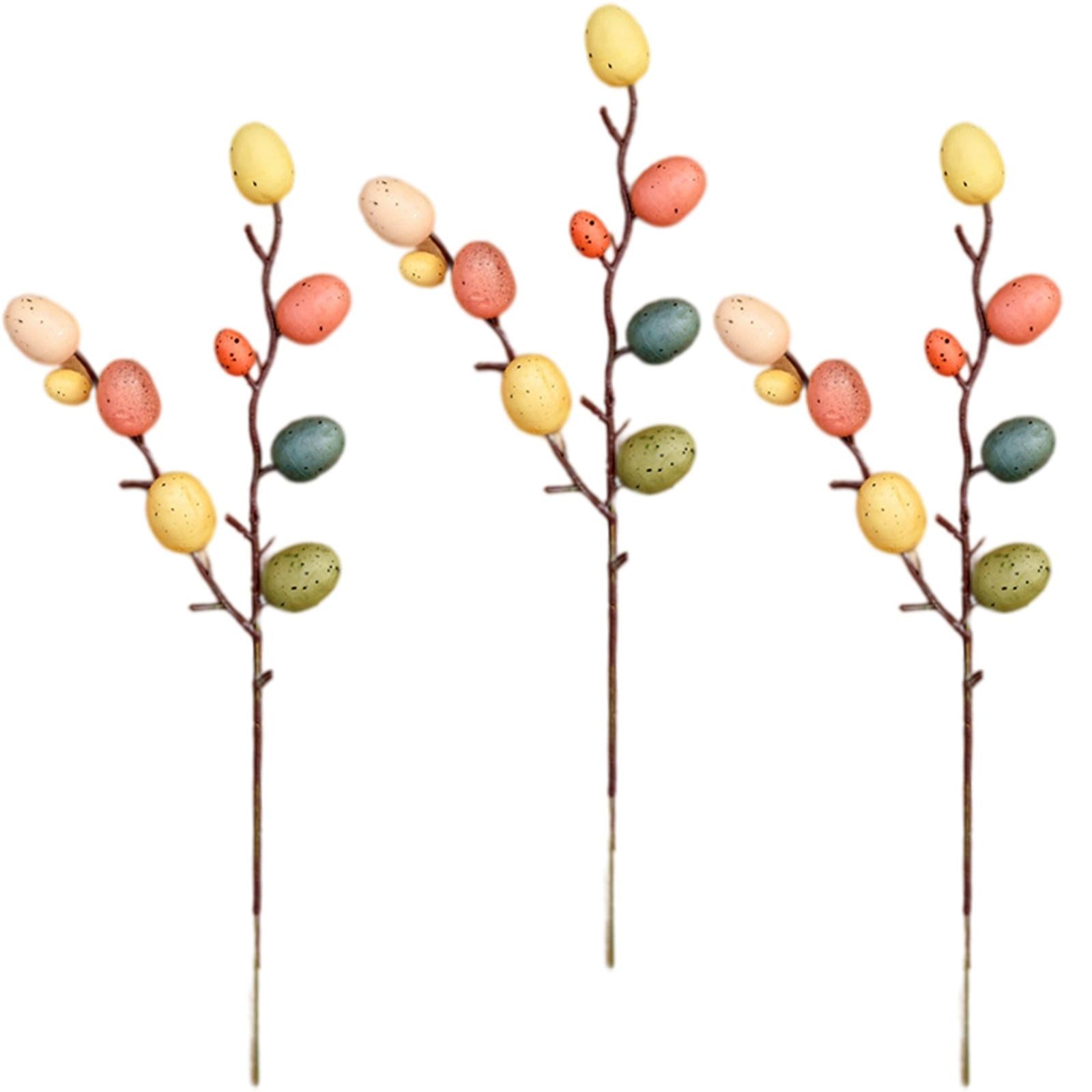 Easter Egg Tree Branch Home Decoration Painting Eggs Spring Party DIY Decor B