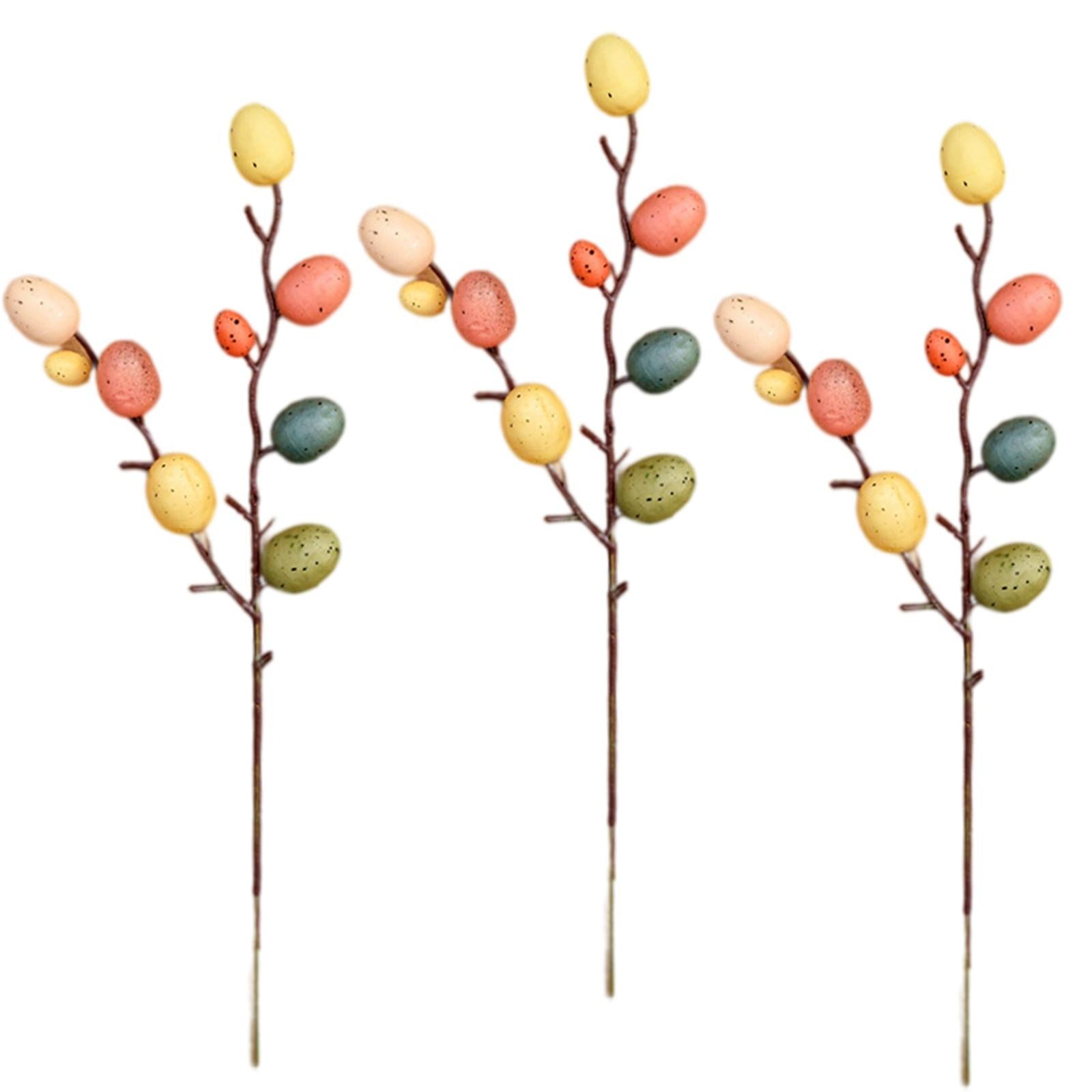 Easter Egg Tree Branch Home Decoration Painting Eggs Spring Party DIY Decor B