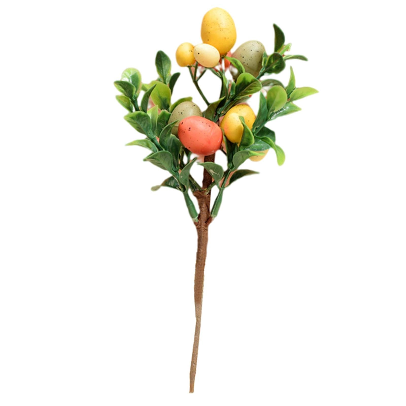 Easter Egg Tree Branch Home Decoration Painting Eggs Spring Party DIY Decor C