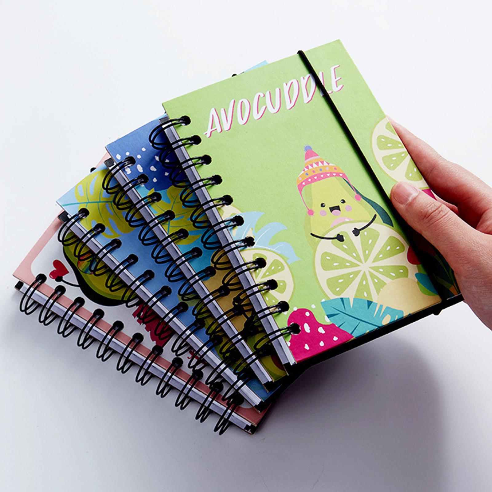 Spiral Bound Notebook 105x157mm Spiral Bound Colorful for College Office HAPPY