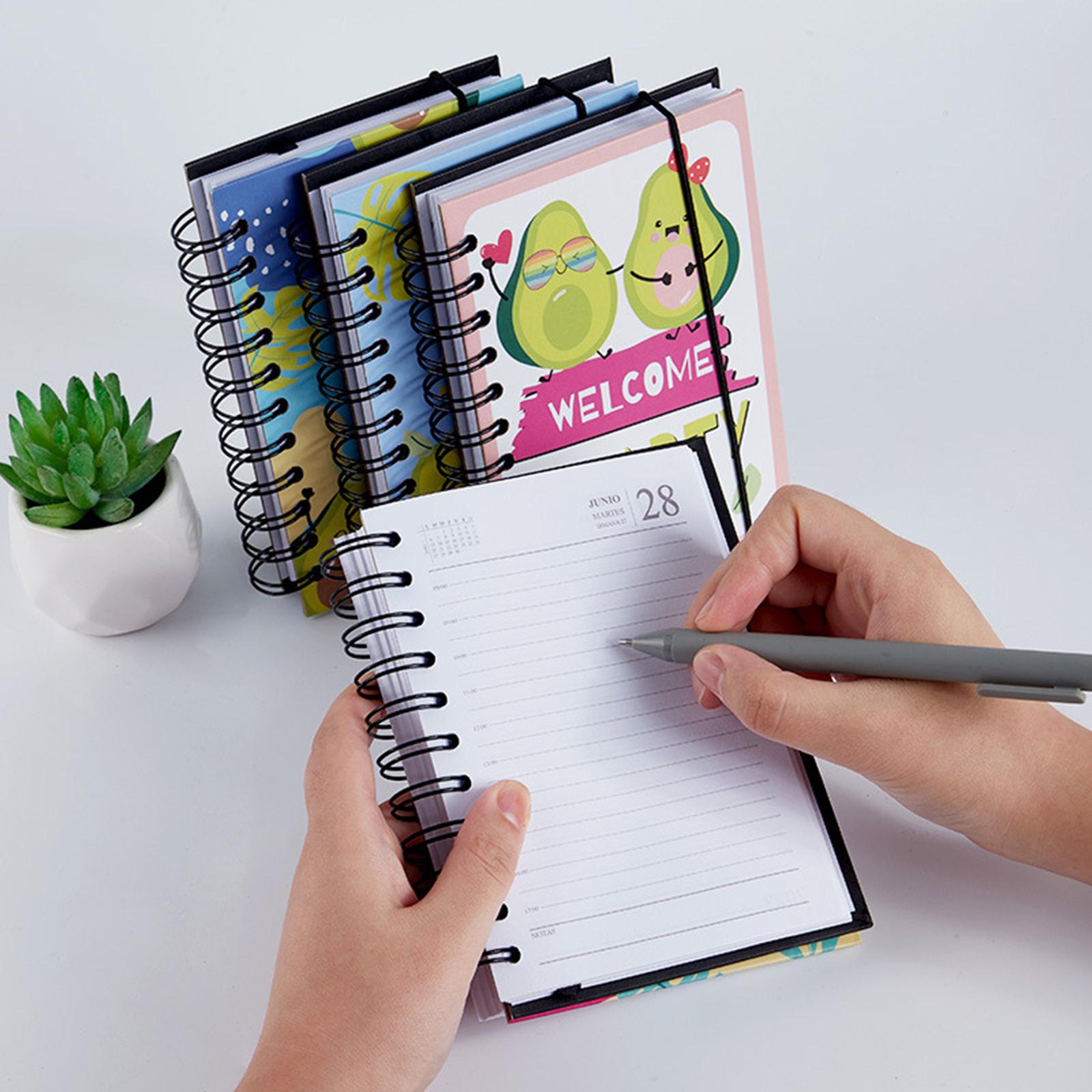 Spiral Bound Notebook 105x157mm Spiral Bound Colorful for College Office AVOCUDDLE