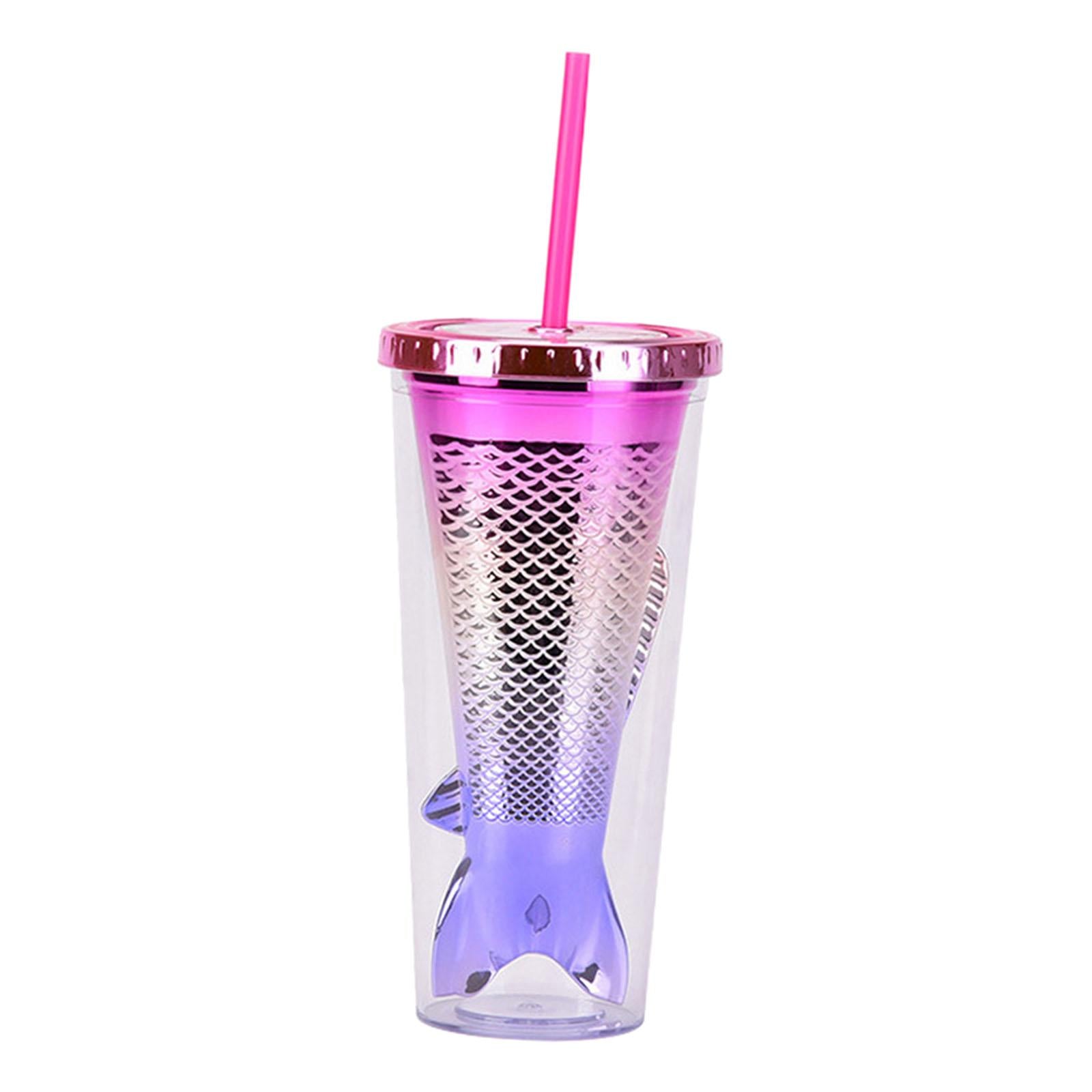 Glamour Tumbler Glitter Drinking Cup Leakproof Water Bottle with Straw & Lid Style A