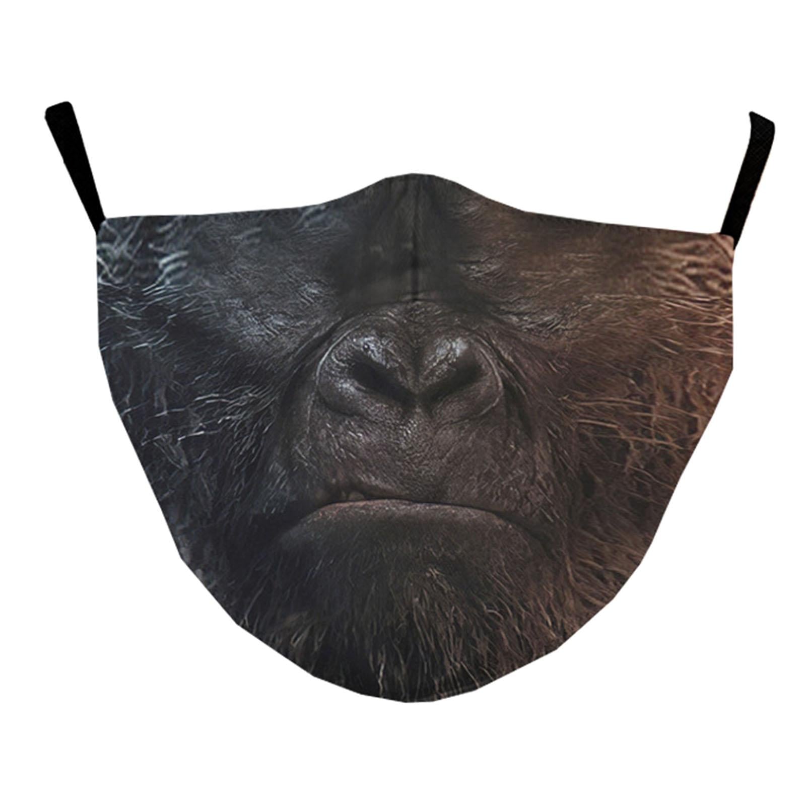 Funny Spoof Mouth Masks Adjustable Dustproof Reusable for Men Women Adults Chimpanzees