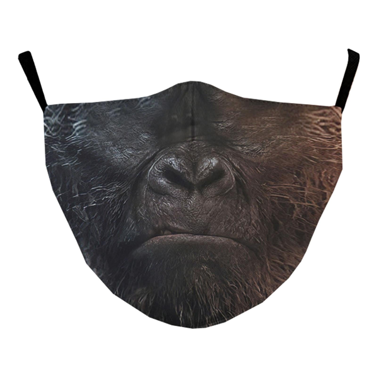 Funny Spoof Mouth Masks Adjustable Dustproof Reusable for Men Women Adults Chimpanzees