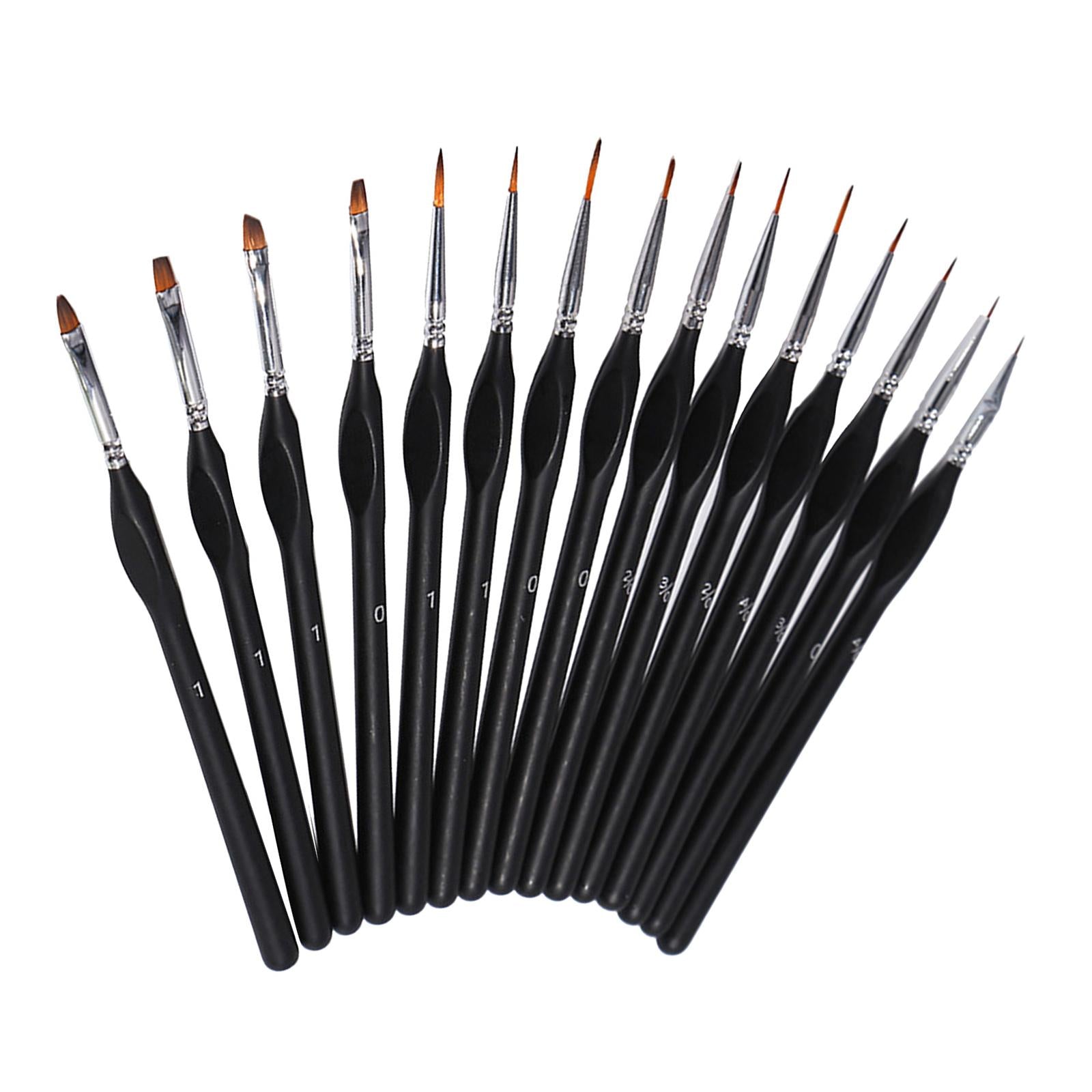 15x Acrylic Paint Brushes Set Pens for Watercolor Oil Painting