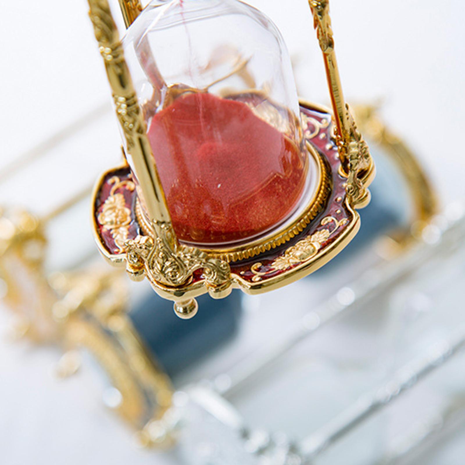 Creative Sand Clock Birthday Gift for Desktop Wedding Decoration Red