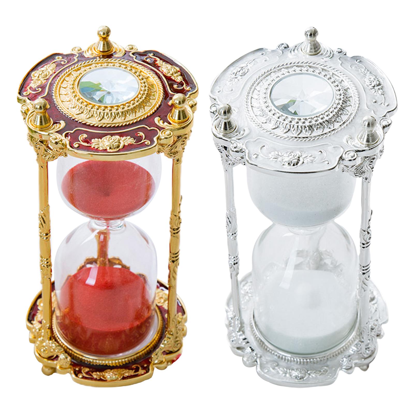 Creative Sand Clock Birthday Gift for Desktop Wedding Decoration Red