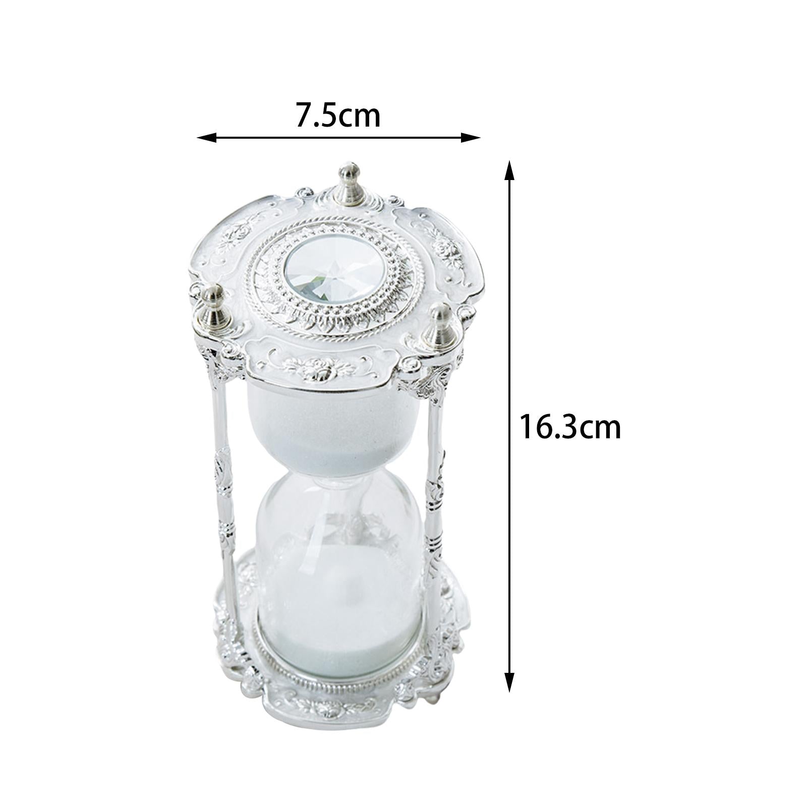Creative Sand Clock Birthday Gift for Desktop Wedding Decoration White
