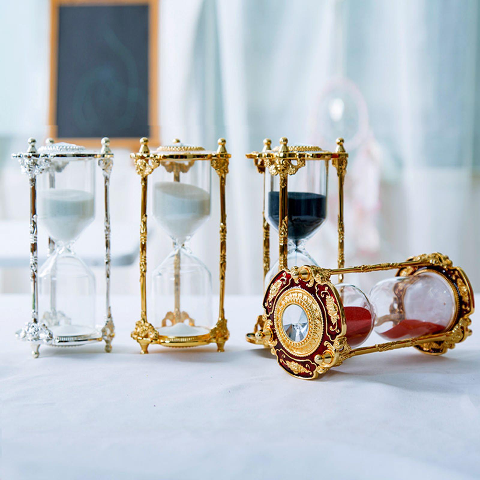 Creative Sand Clock Birthday Gift for Desktop Wedding Decoration White