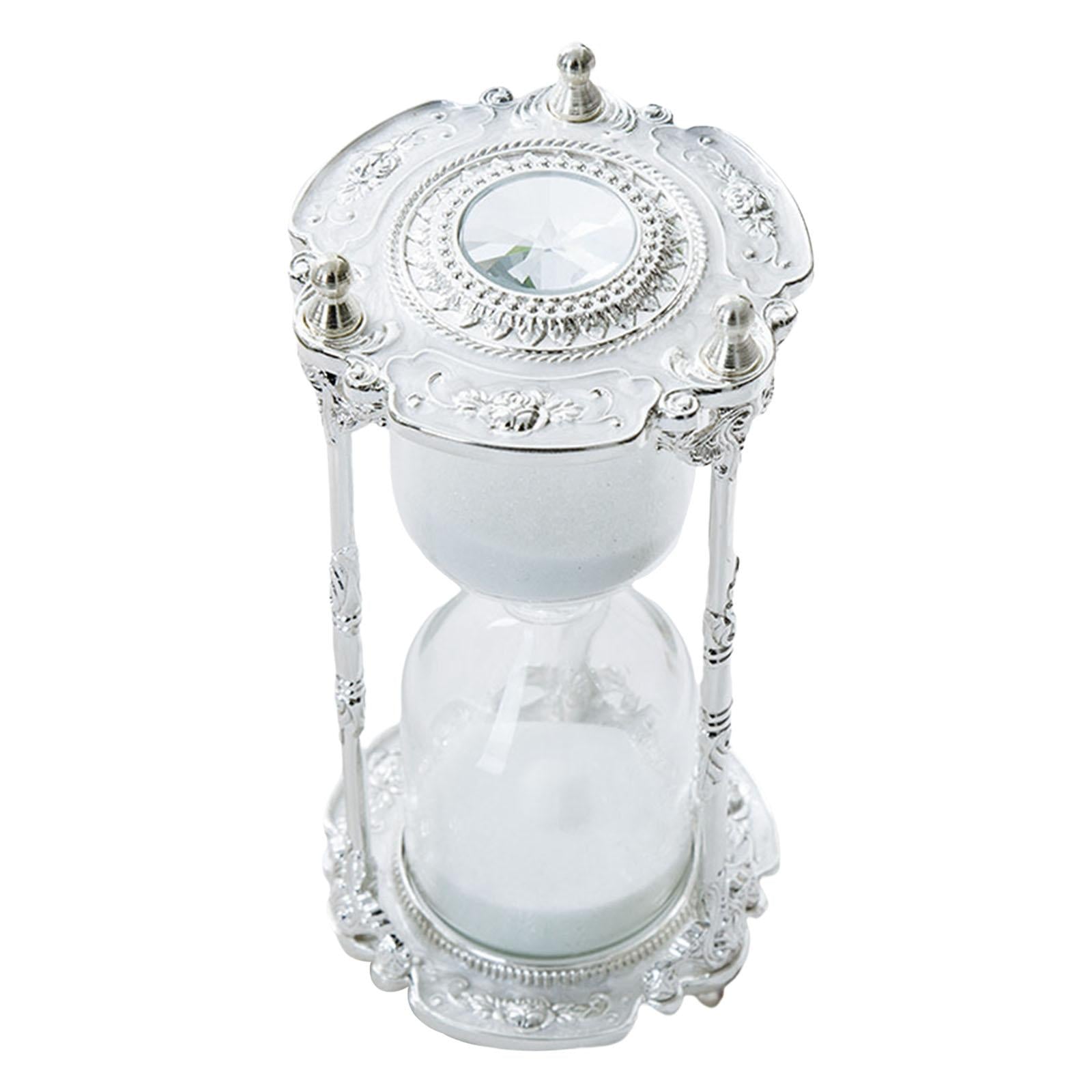 Creative Sand Clock Birthday Gift for Desktop Wedding Decoration White