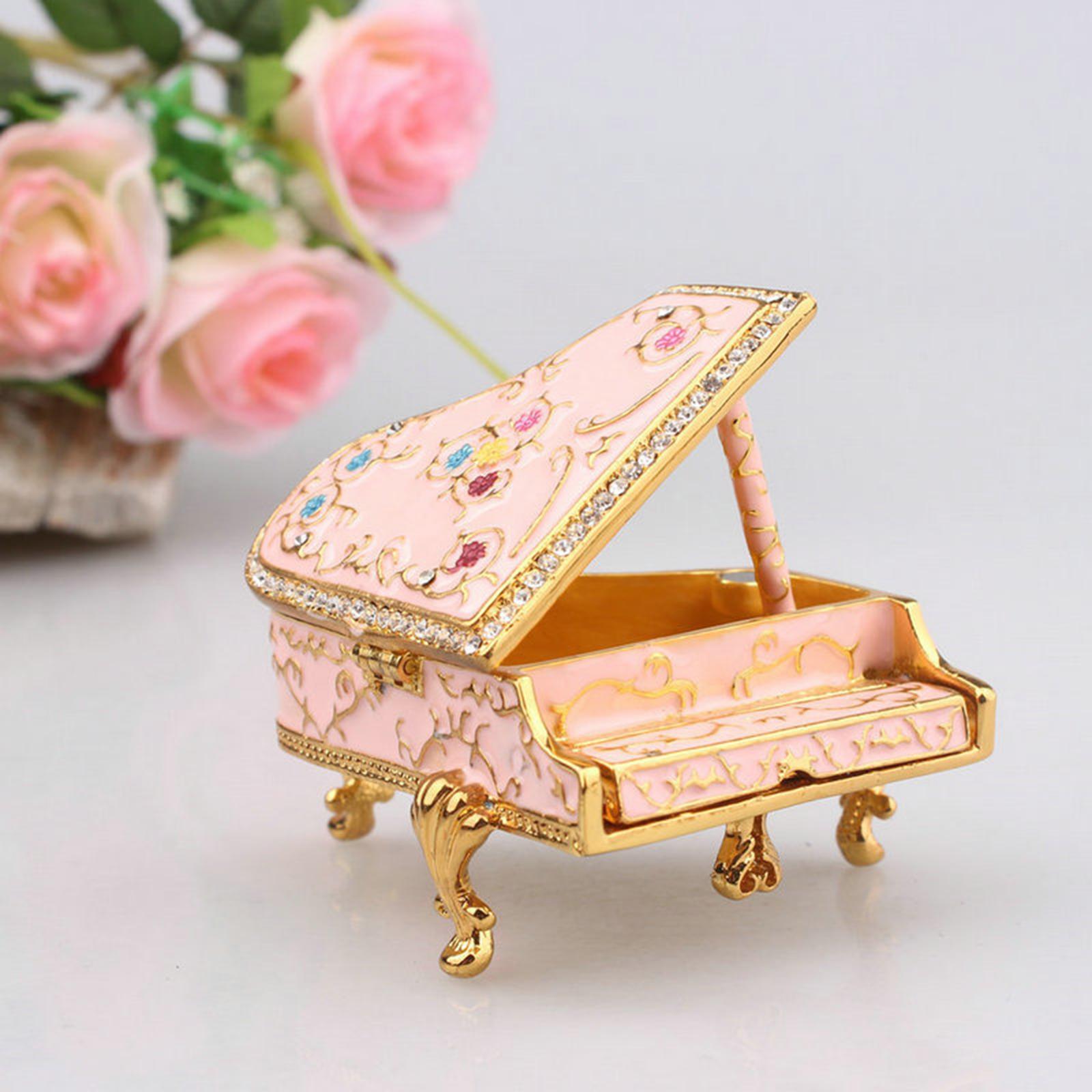 Classic Piano Model Musical Boxes Educational Toy Home Decor  Pink