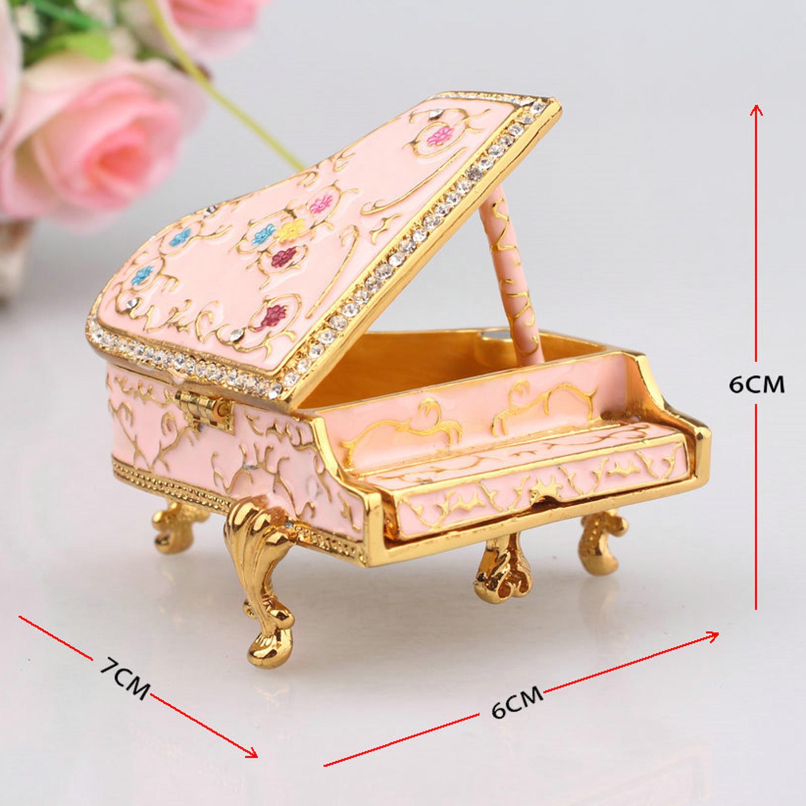 Classic Piano Model Musical Boxes Educational Toy Home Decor  Pink