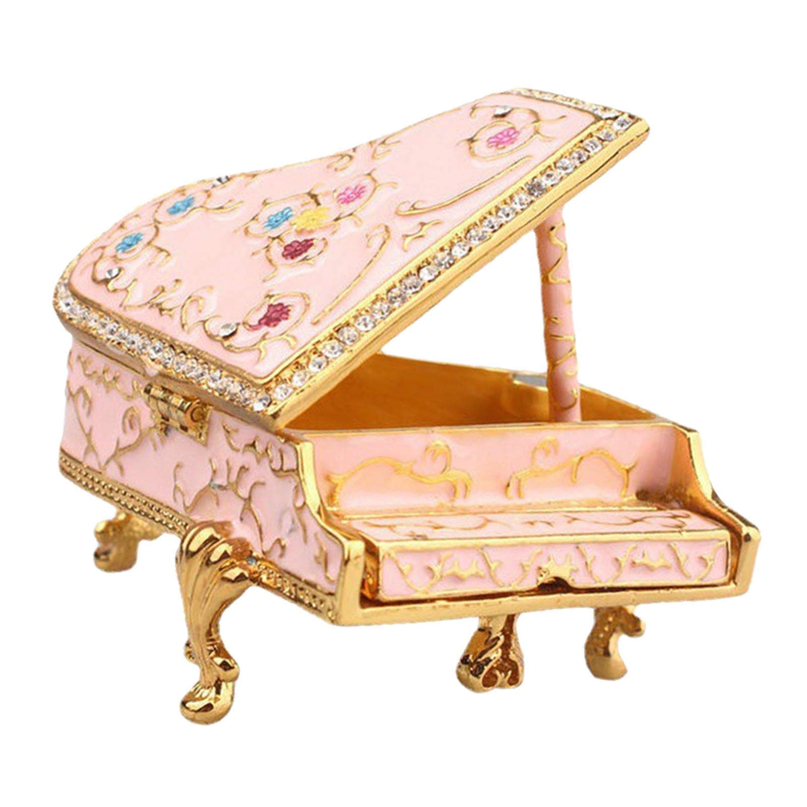 Classic Piano Model Musical Boxes Educational Toy Home Decor  Pink