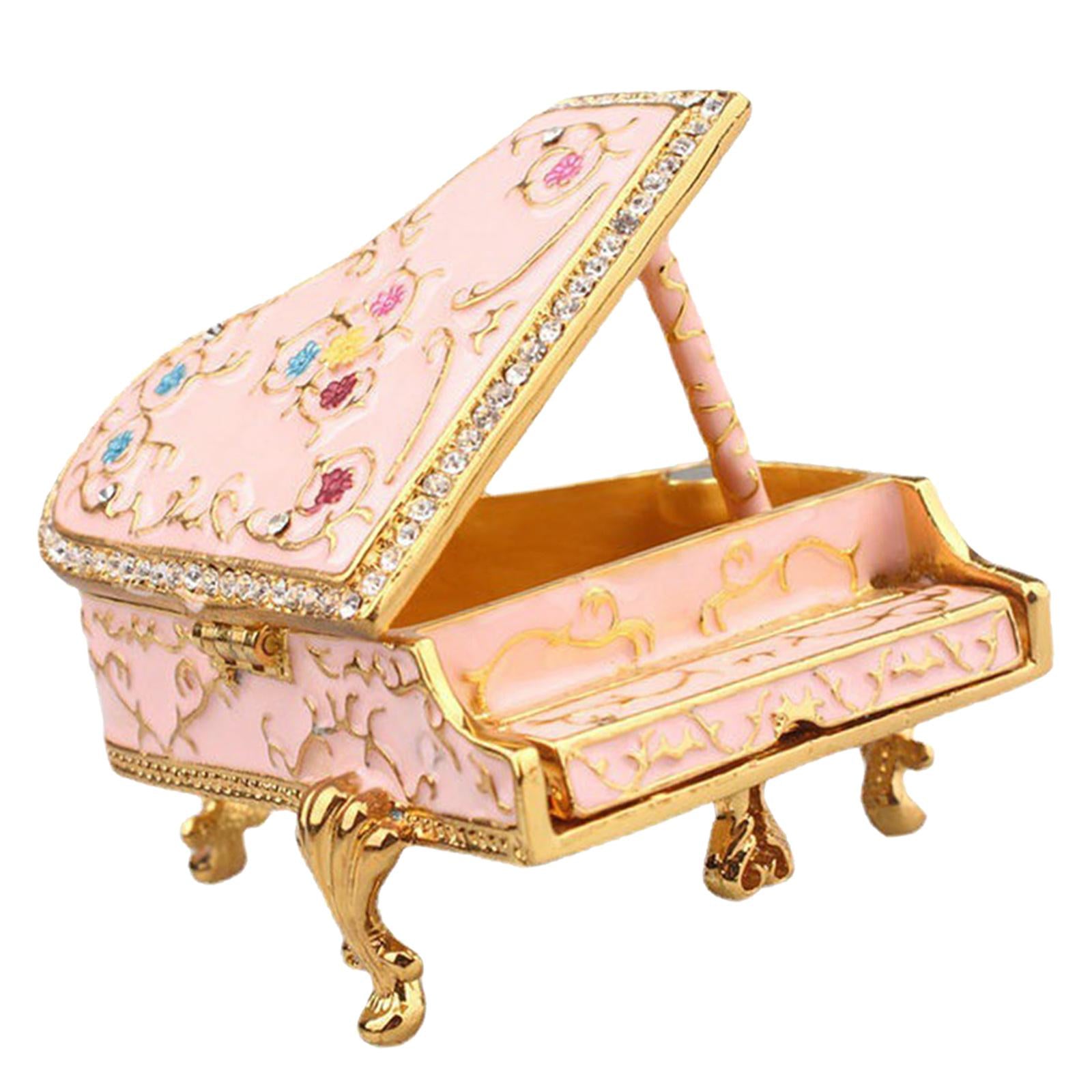 Classic Piano Model Musical Boxes Educational Toy Home Decor  Pink