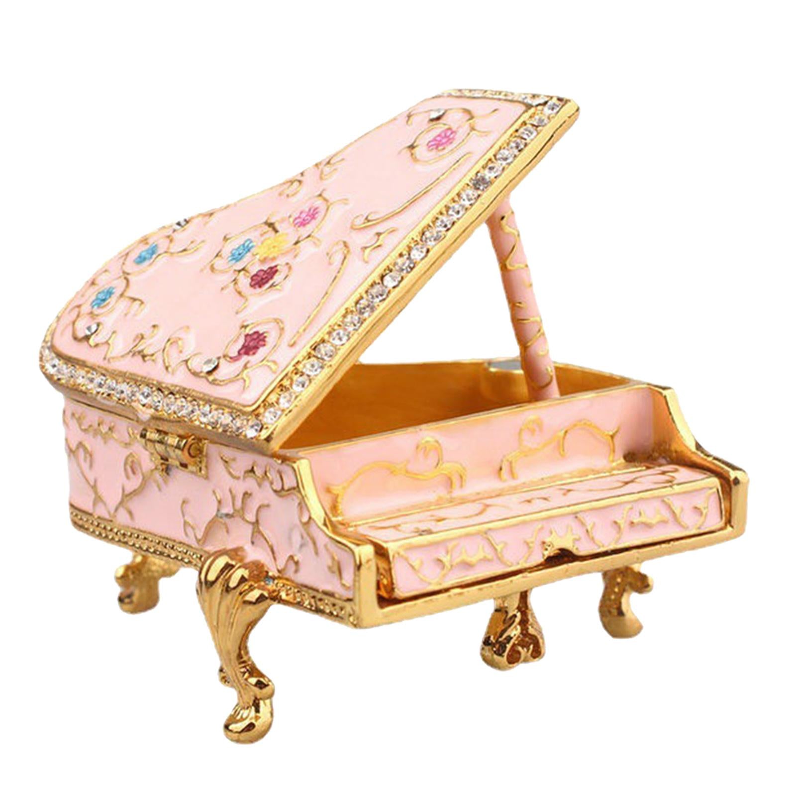 Classic Piano Model Musical Boxes Educational Toy Home Decor  Pink