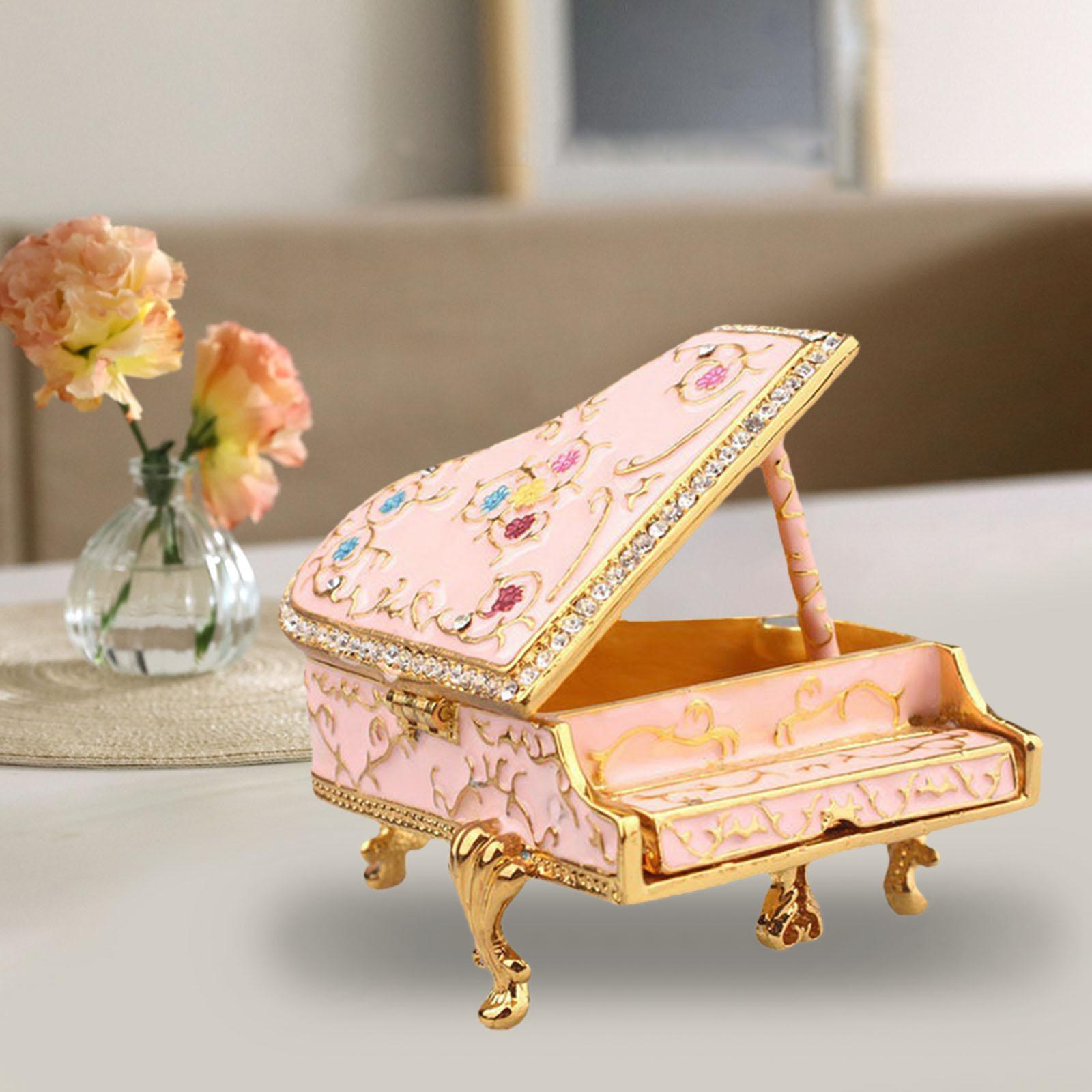 Classic Piano Model Musical Boxes Educational Toy Home Decor  Pink