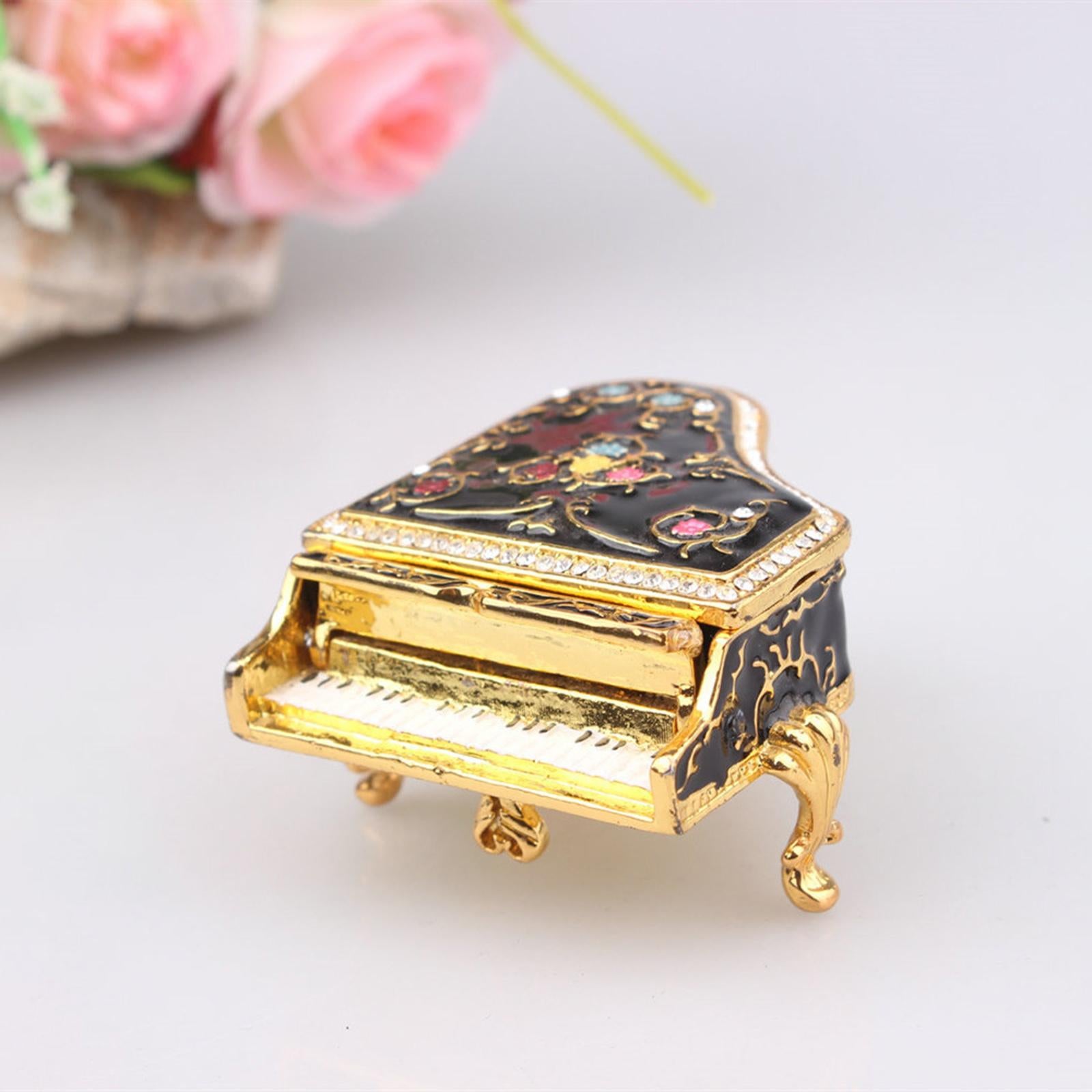 Classic Piano Model Musical Boxes Educational Toy Home Decor  Black