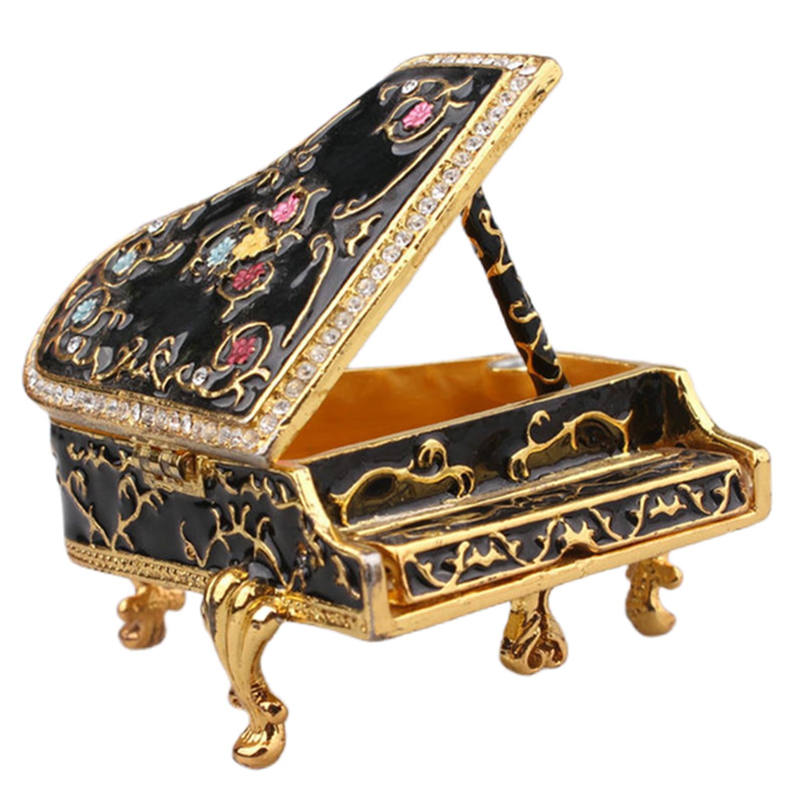 Classic Piano Model Musical Boxes Educational Toy Home Decor  Black