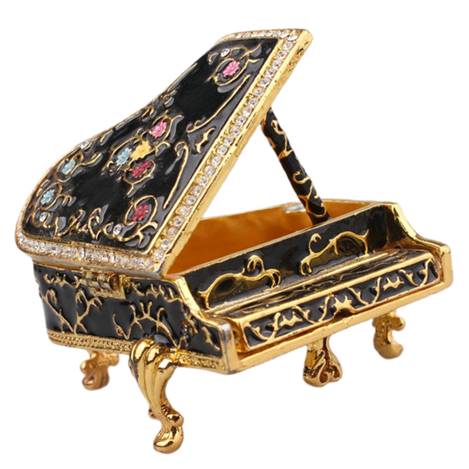 Classic Piano Model Musical Boxes Educational Toy Home Decor  Black