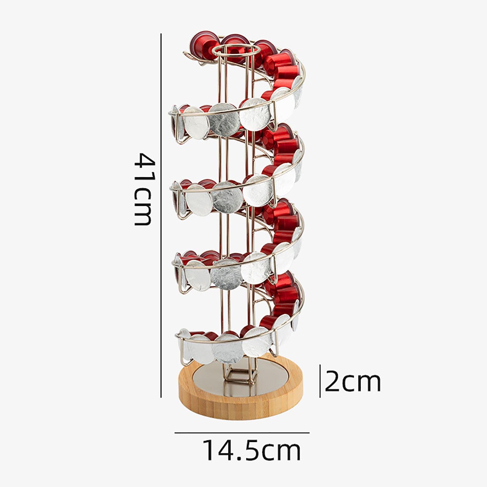 Coffee Capsule Rack Rotatable Coffee Pod Holder Stand 14.5x14.5x41cm