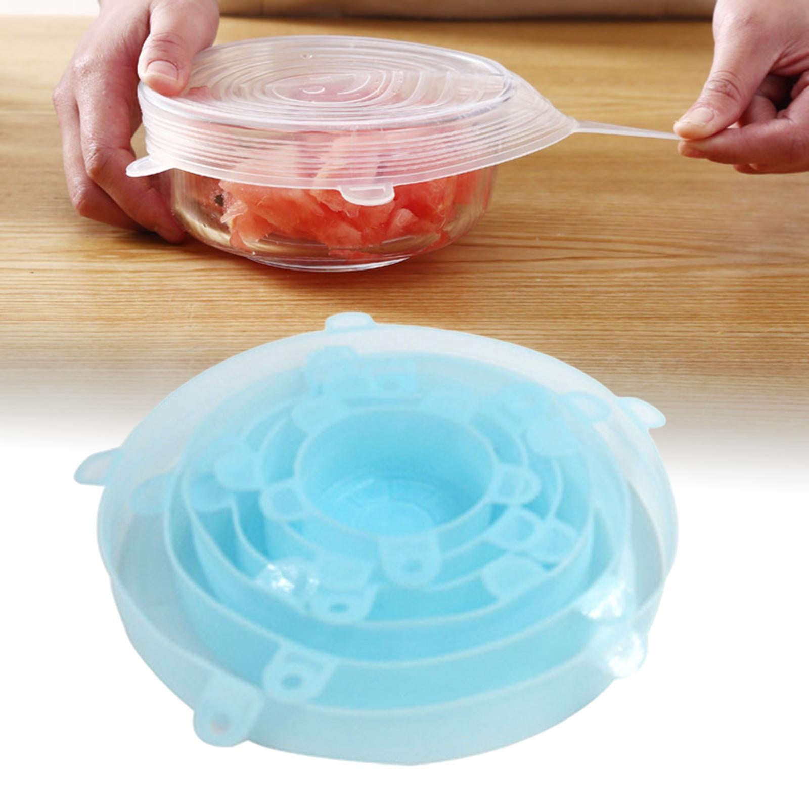 6Pcs Wraps Seal Heat Resistant Airtight Stretch Bowl Covers Kitchen Cookware