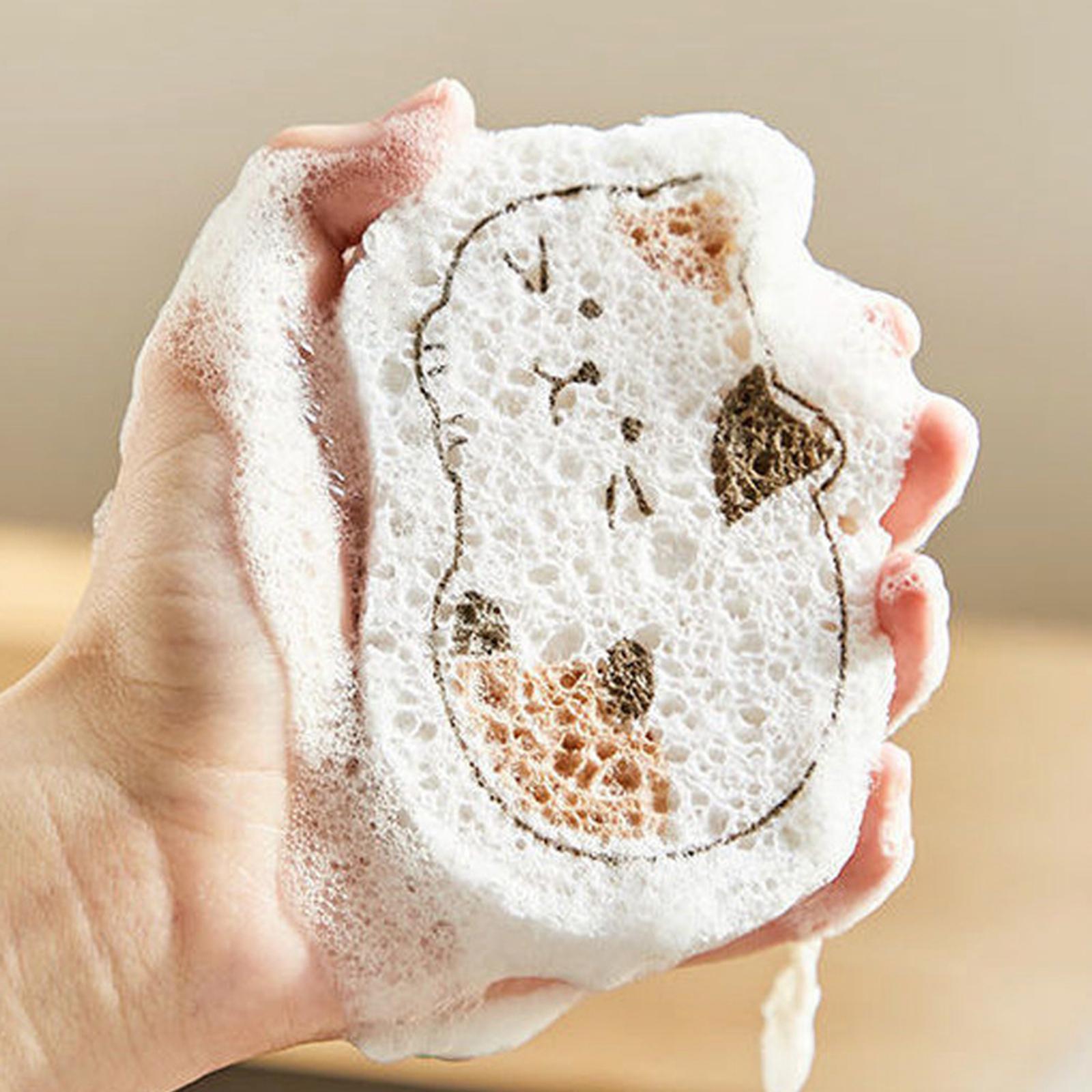 Non-Scratch Scrub Sponge Multi-Use for Cleaning Kitchen Clean Tough Messes Peas