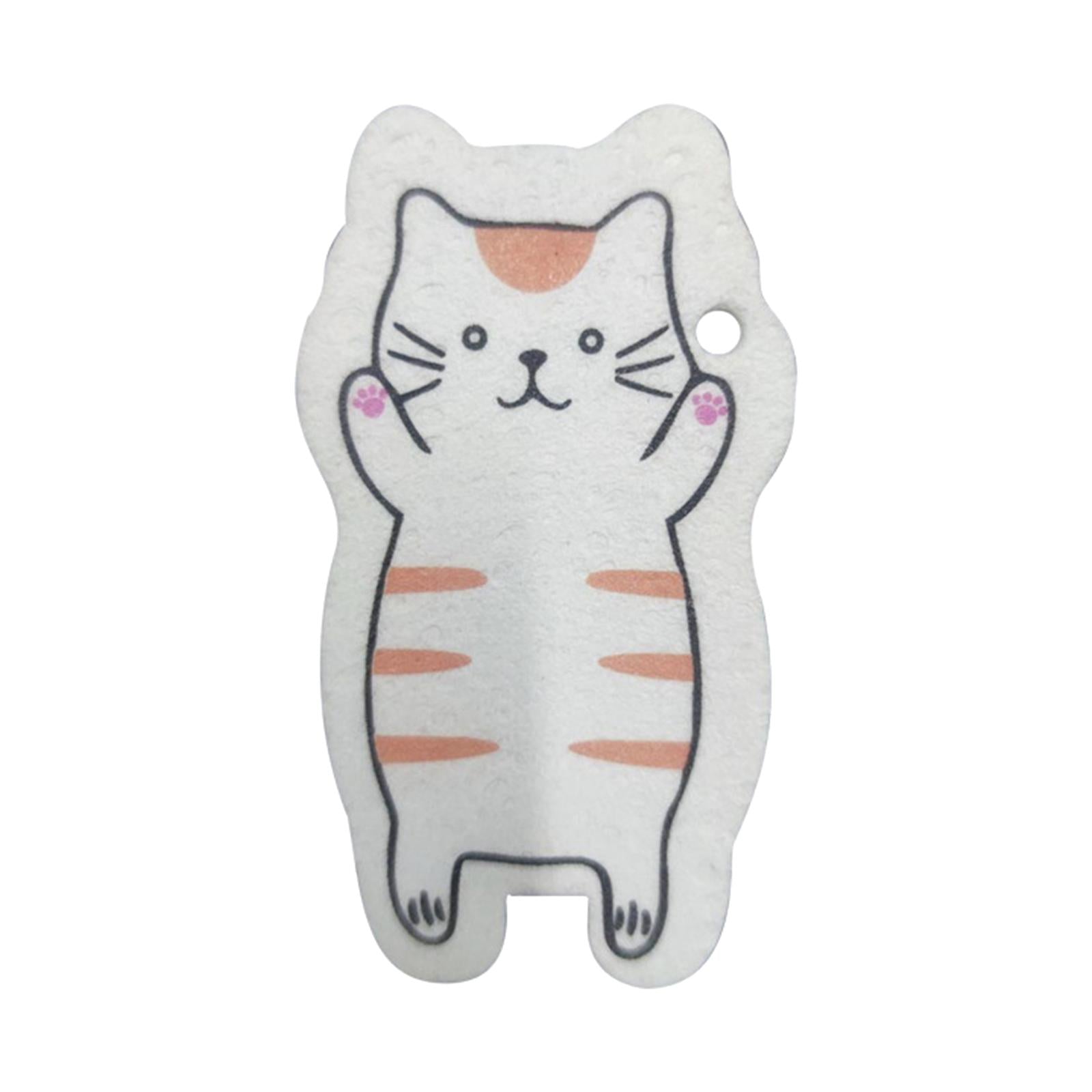 Non-Scratch Scrub Sponge Multi-Use for Cleaning Kitchen Clean Tough Messes Piebald Cat