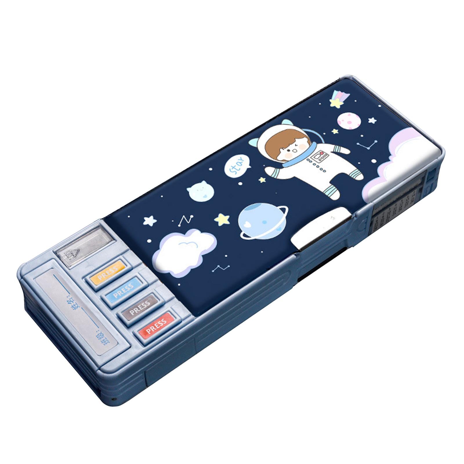 Cute Pencil Box Pencil Case for Student Gift School Supplies Middle School Astronaut 2 layer