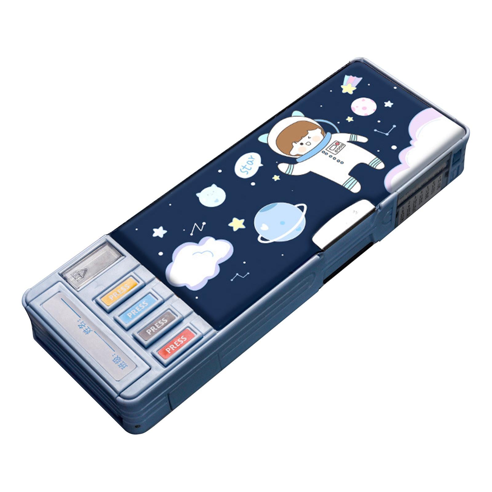 Cute Pencil Box Pencil Case for Student Gift School Supplies Middle School Astronaut 2 layer