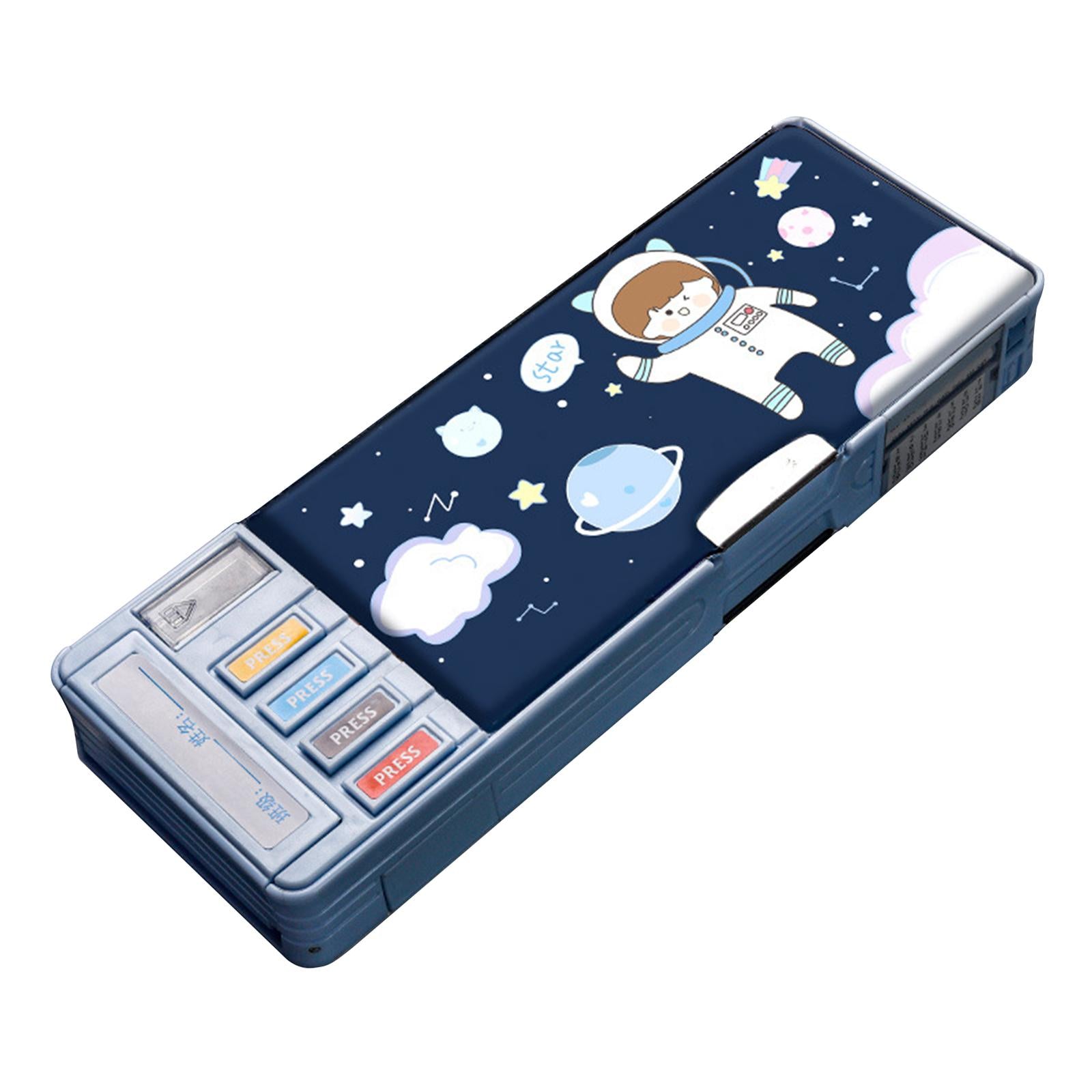 Cute Pencil Box Pencil Case for Student Gift School Supplies Middle School Astronaut 2 layer