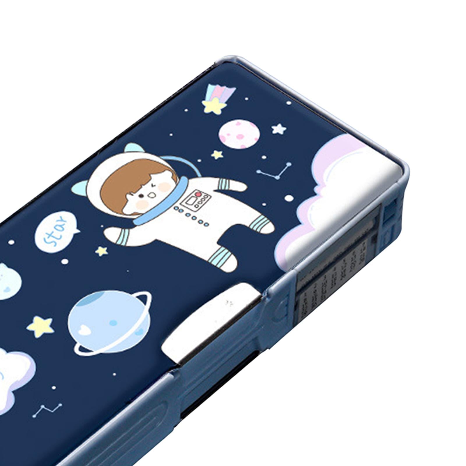 Cute Pencil Box Pencil Case for Student Gift School Supplies Middle School Astronaut 2 layer