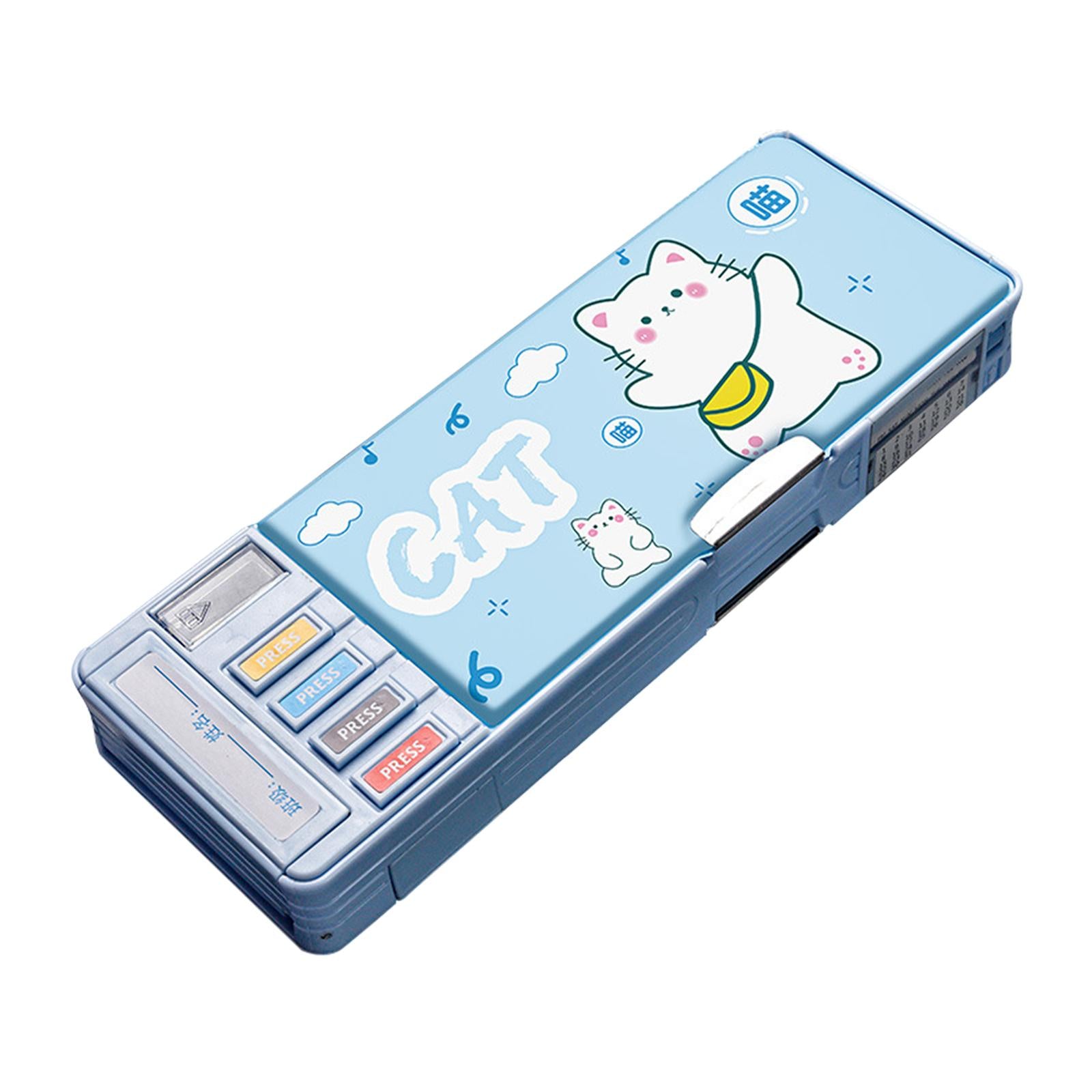 Cute Pencil Box Pencil Case for Student Gift School Supplies Middle School Lucky Cat 2 layer