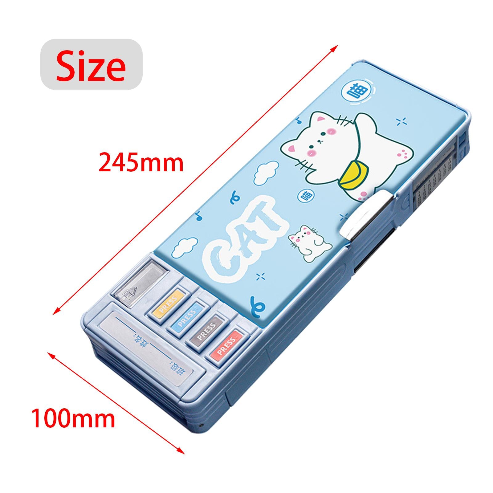 Cute Pencil Box Pencil Case for Student Gift School Supplies Middle School Lucky Cat 2 layer