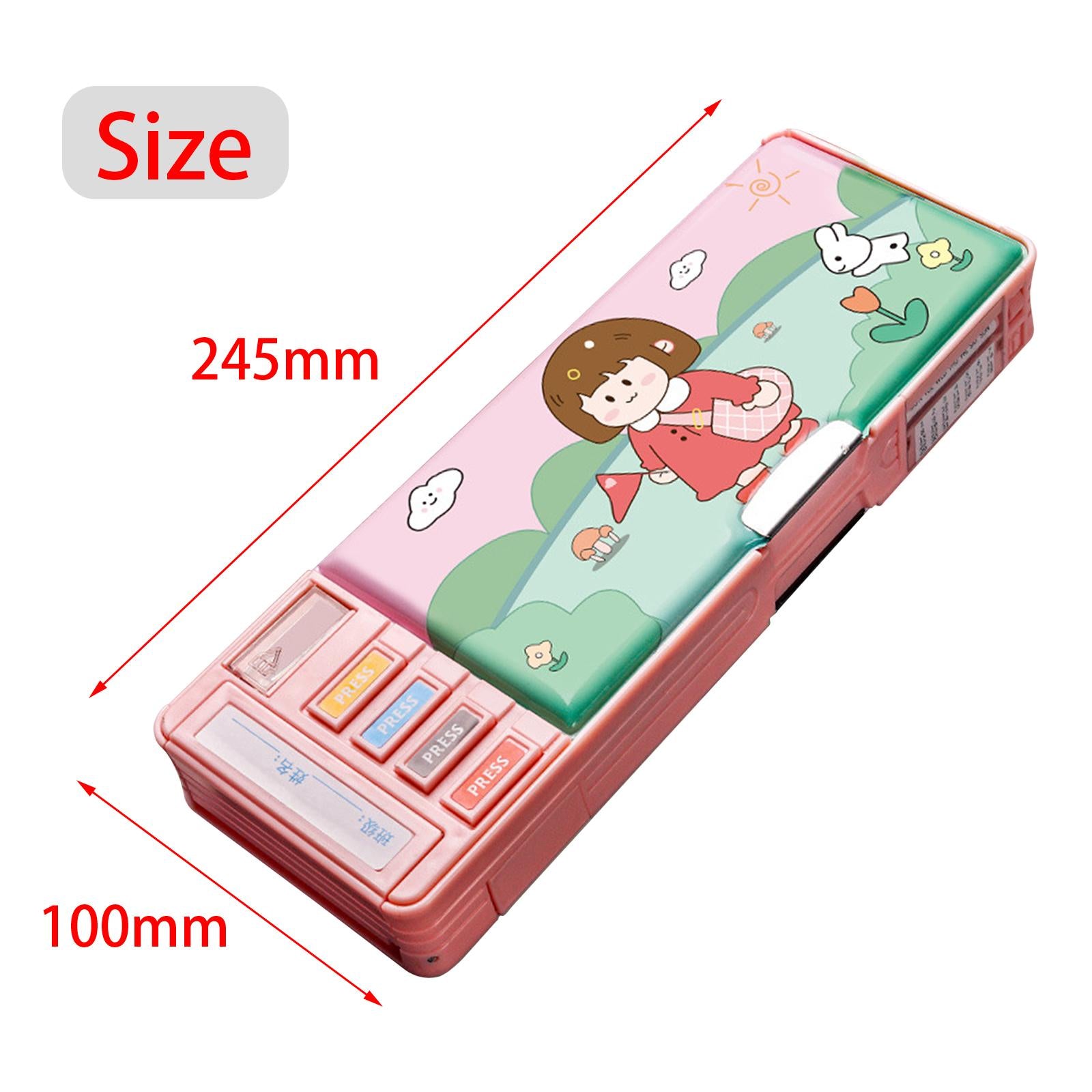 Cute Pencil Box Pencil Case for Student Gift School Supplies Middle School Leisure Time 2 layer