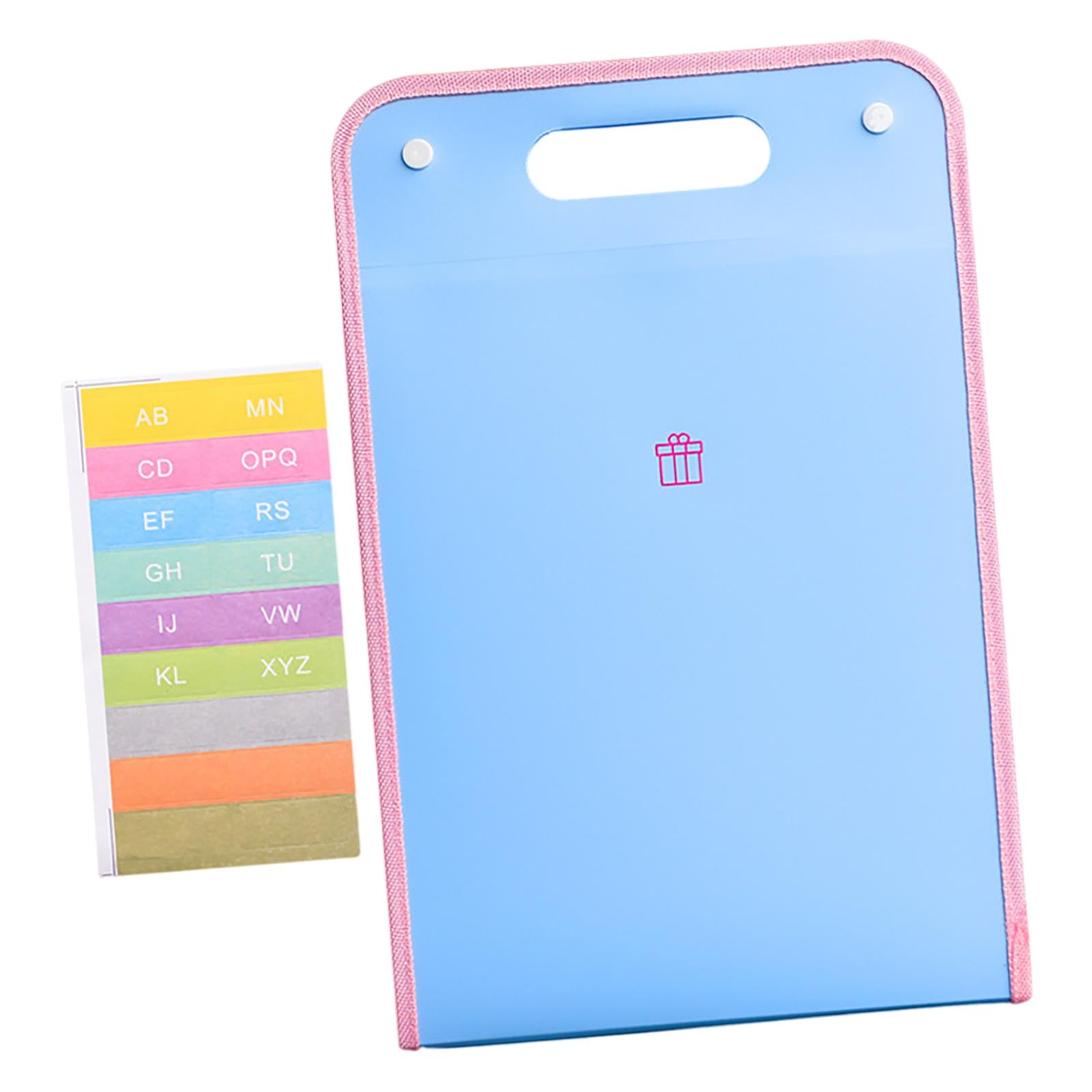Portable Organ Bag File Classification Storage Bag Large Capacity for Office Blue