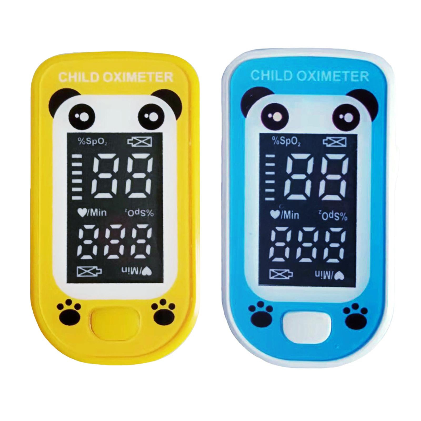 Cute Cartoon Panda Digital Finger Clip Pulse Oximeter For Children   Yellow