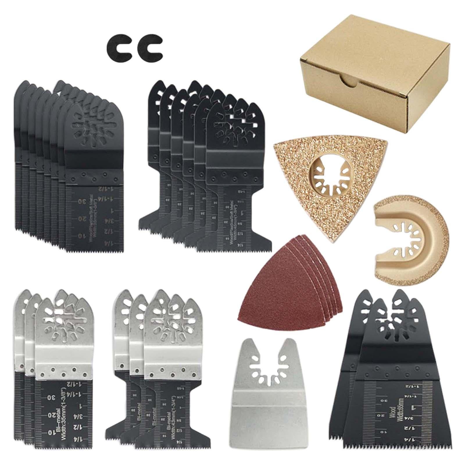 32Pcs Metal/Wood Oscillating Multitool Saw Blades Quick Release for Bosch