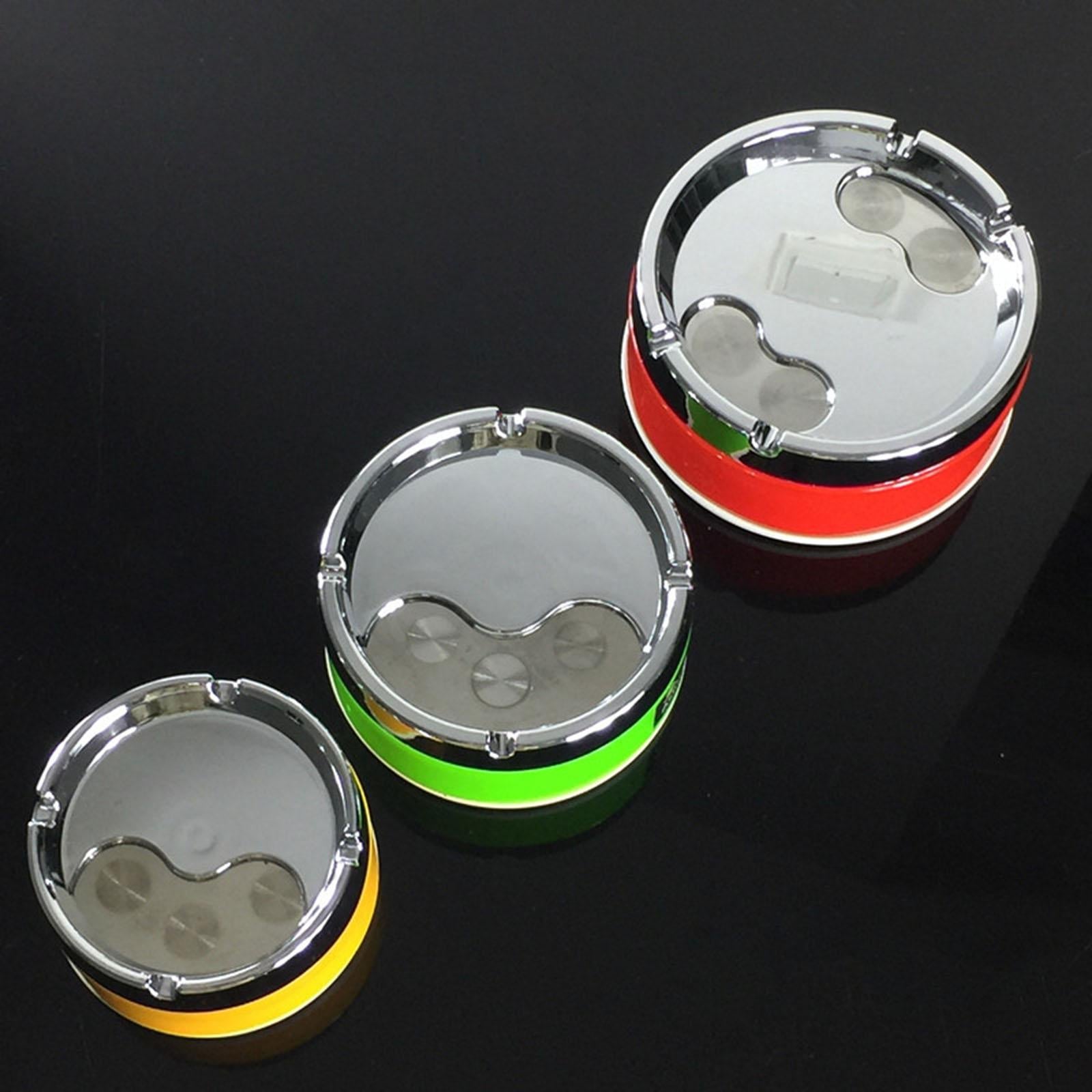 Detachable Table Ashtray Rotating Lid Ash Holder Round for Restaurant Home 8cm