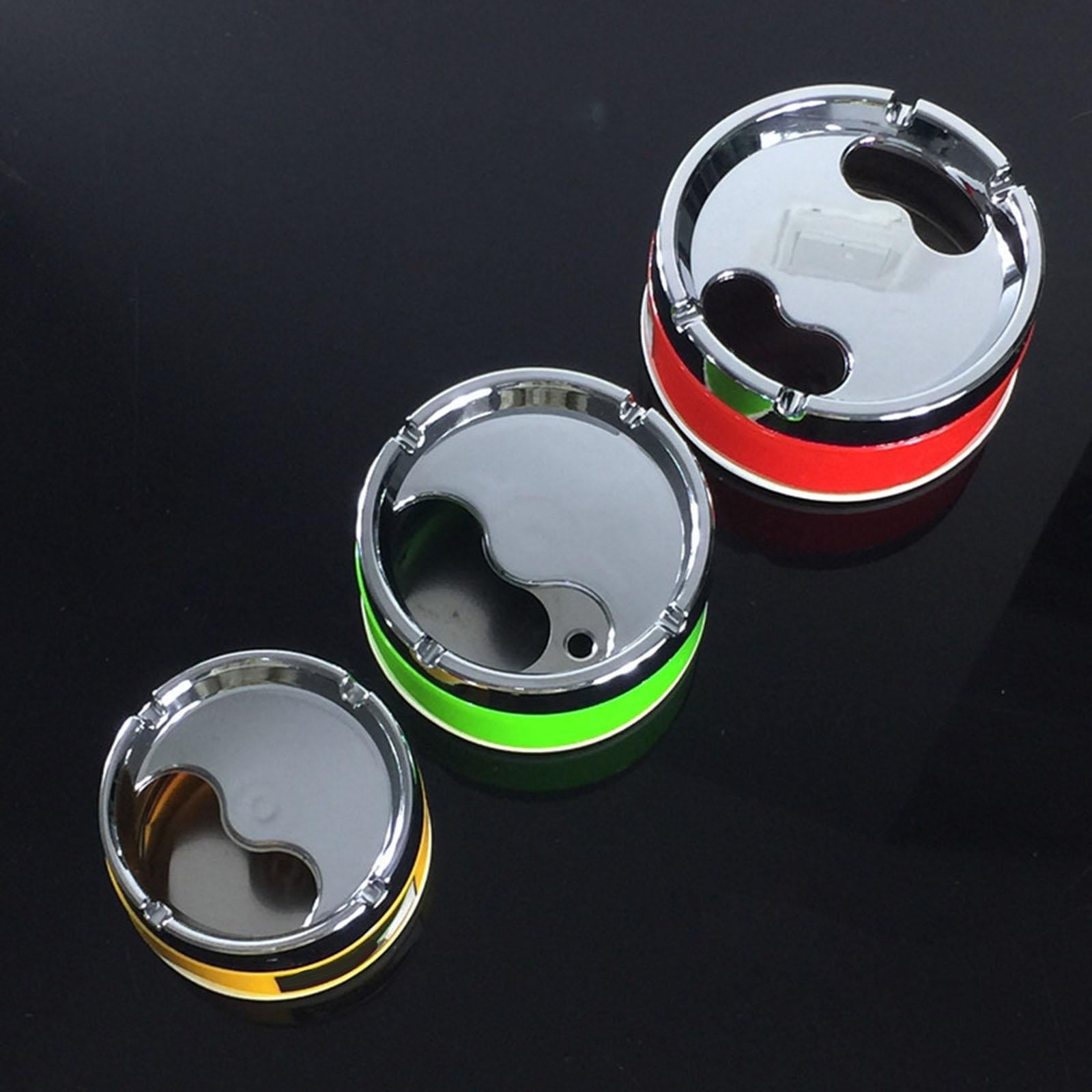 Detachable Table Ashtray Rotating Lid Ash Holder Round for Restaurant Home 8cm