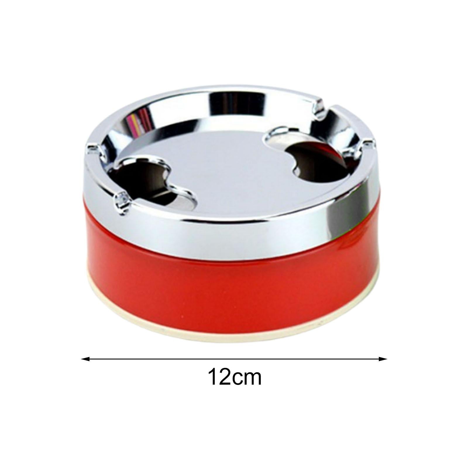 Detachable Table Ashtray Rotating Lid Ash Holder Round for Restaurant Home 12cm