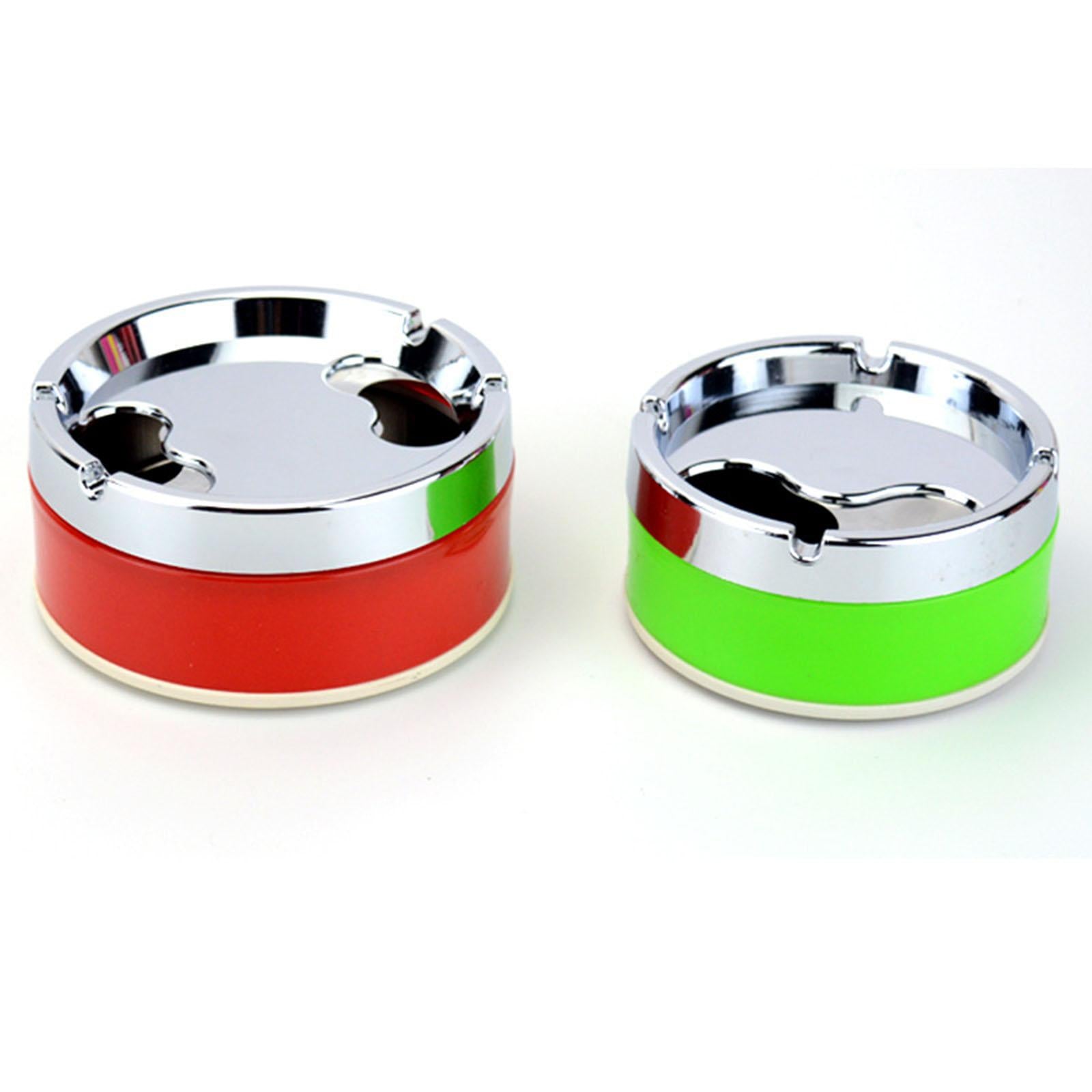 Detachable Table Ashtray Rotating Lid Ash Holder Round for Restaurant Home 12cm