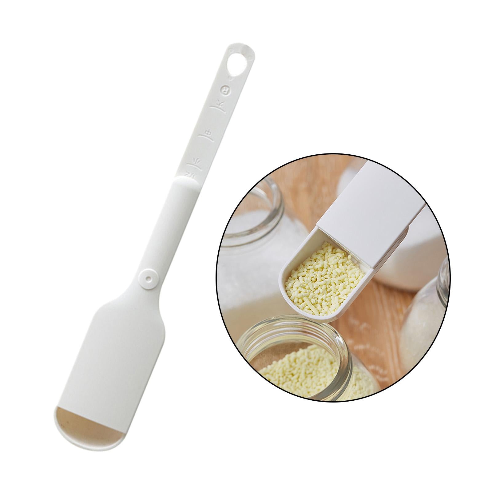 ABS Plastic Adjustable Scale Measuring Spoon Coffee Spoon for Kitchen Tool