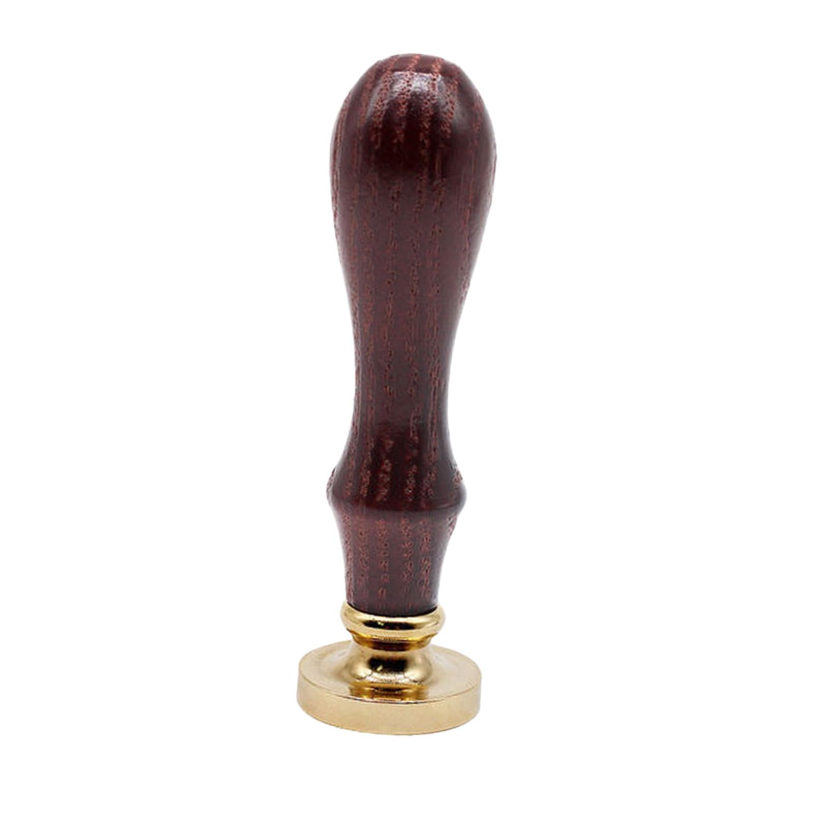 Retro Initial Seal Wax Stamp Solid Wood Handle for Wedding Invitations Rose Flower