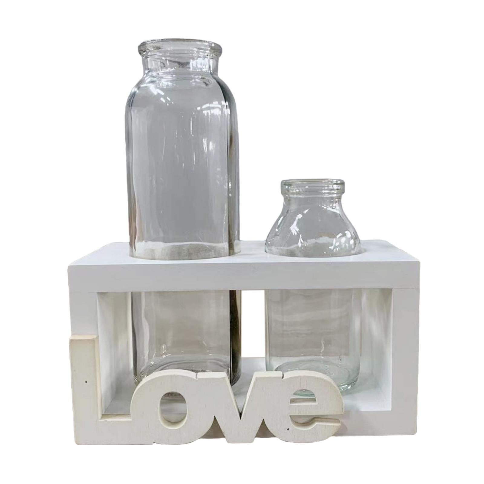 Hydroponic Container with Wooden Stand Plant Propagation Stations White