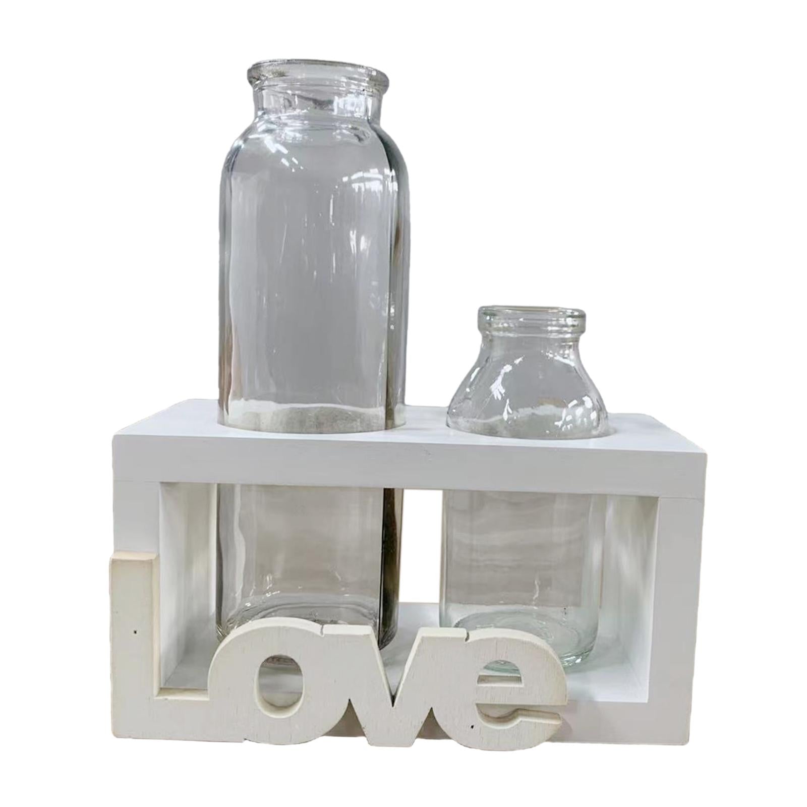 Hydroponic Container with Wooden Stand Plant Propagation Stations White