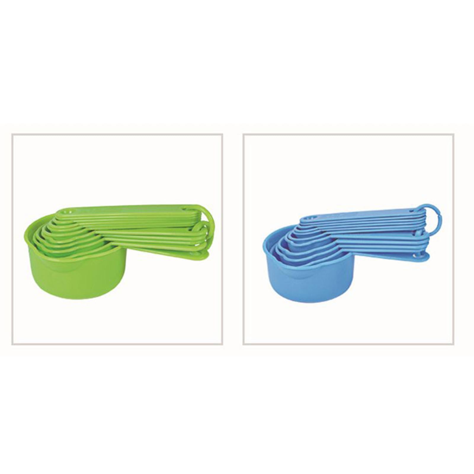 3xPP Measuring Spoons Cups Set with Scale Metering Spoon for Kitchen Tool Green