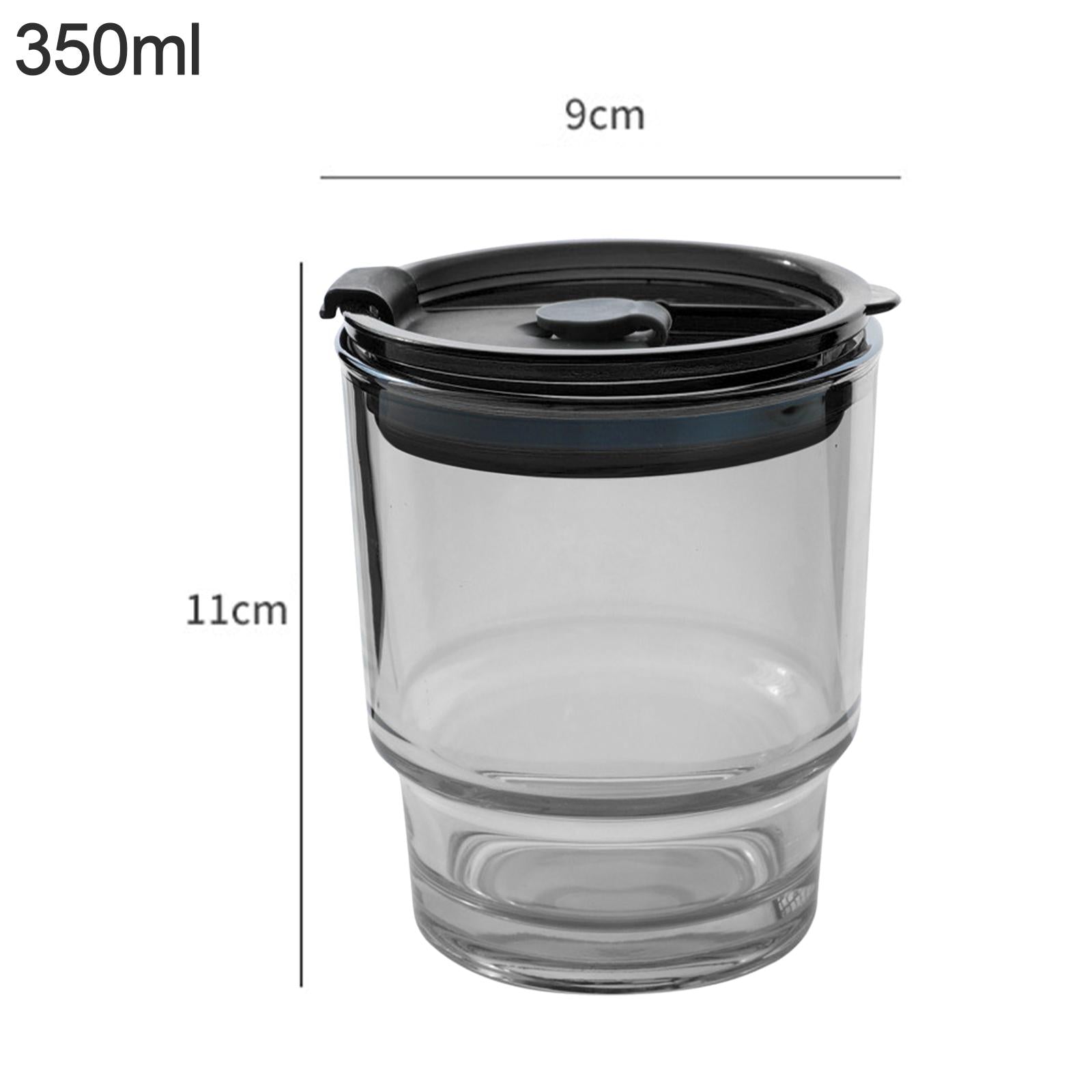 Straw Cup with Cover Dustproof Drinking Cup Household for Travel Kitchen grey 110x90mm