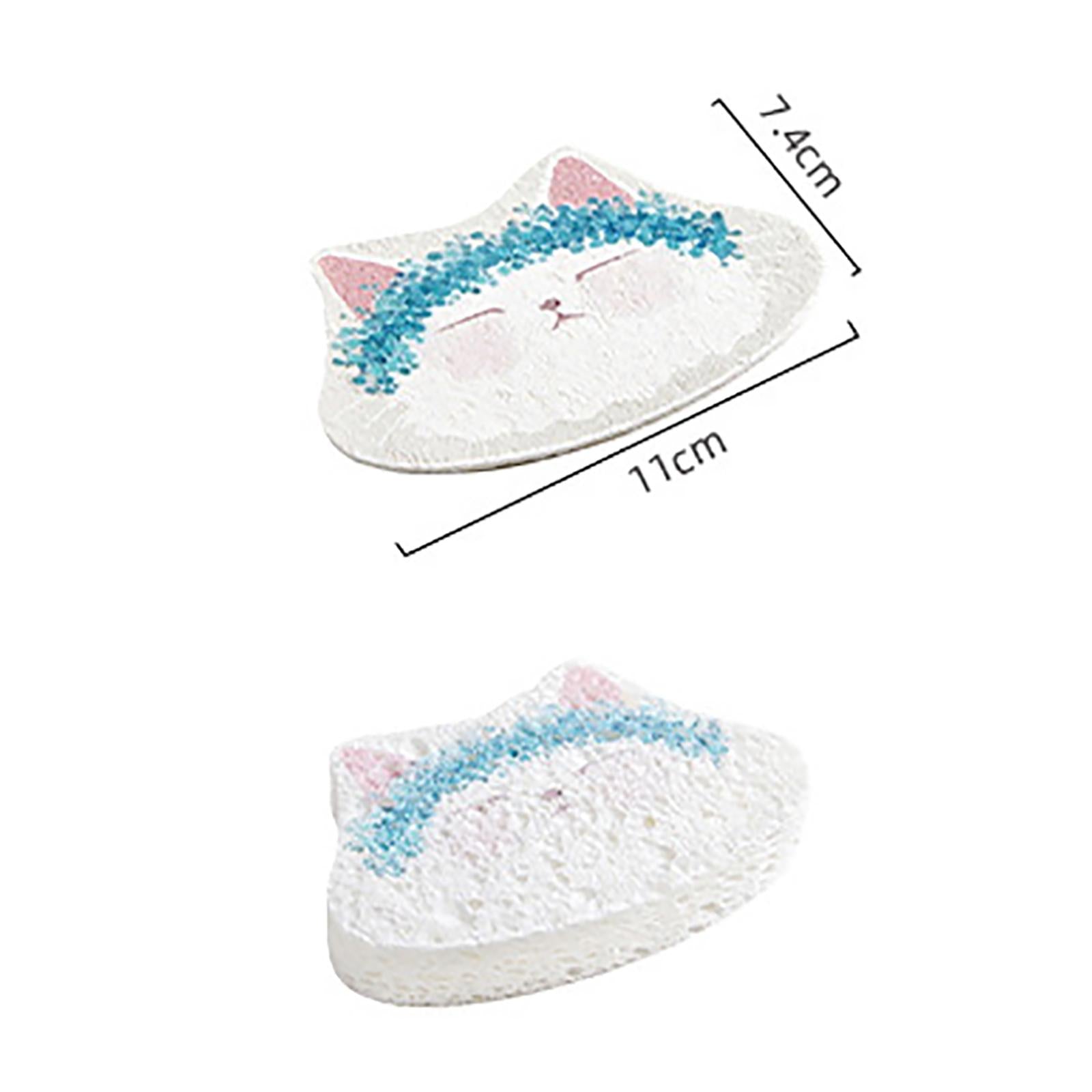 Non Stick Scrub Sponge Reusable Multifunctional for Bathroom Dish Pans Cat